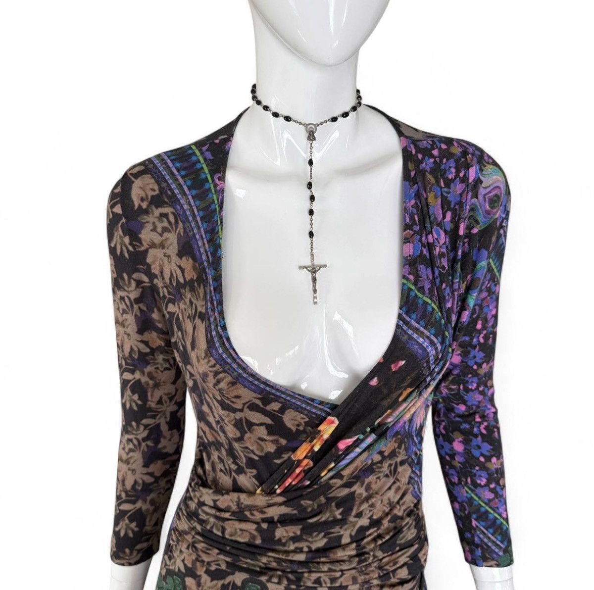 Etro Archival ETRO Milano Jersey Wrap Dress - Italian Luxury Size M / US 6-8 / IT 42-44 - 5 Thumbnail