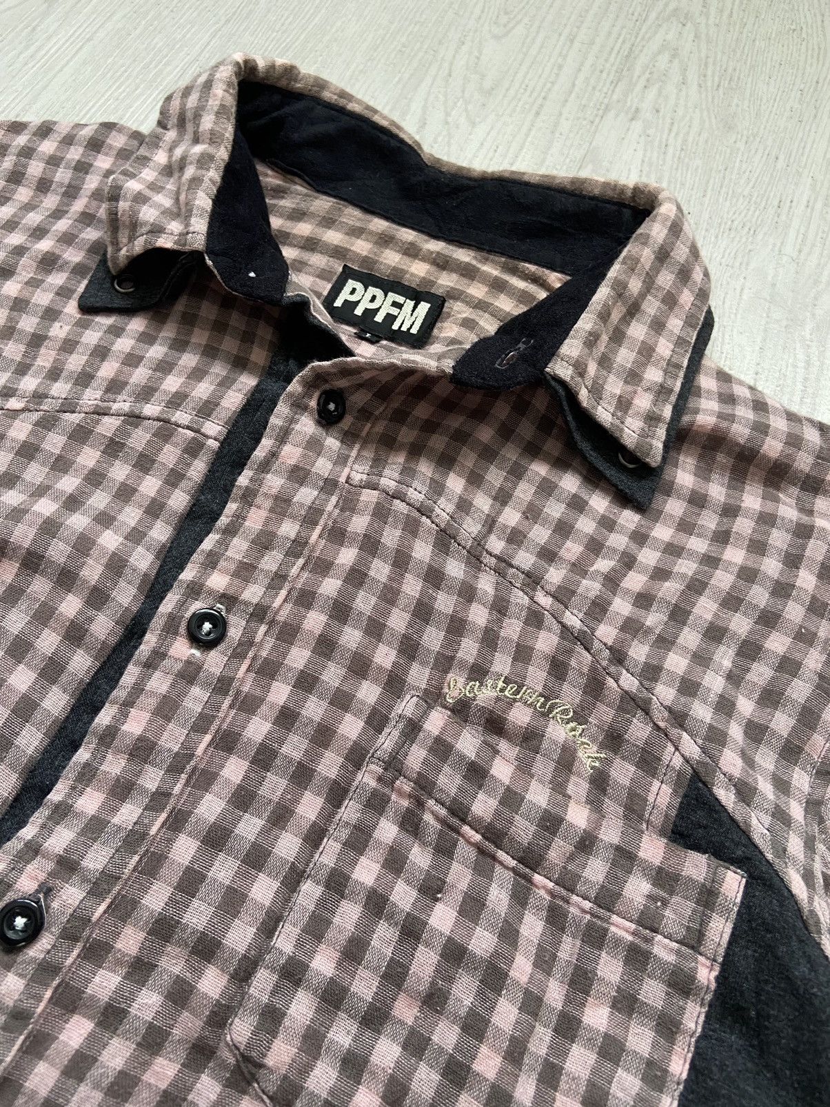 Japanese Brand Vintage 2000’s PPFM Visual Kei Hybrid Cotton Blend Shirt Size US M / EU 48-50 / 2 - 2 Thumbnail