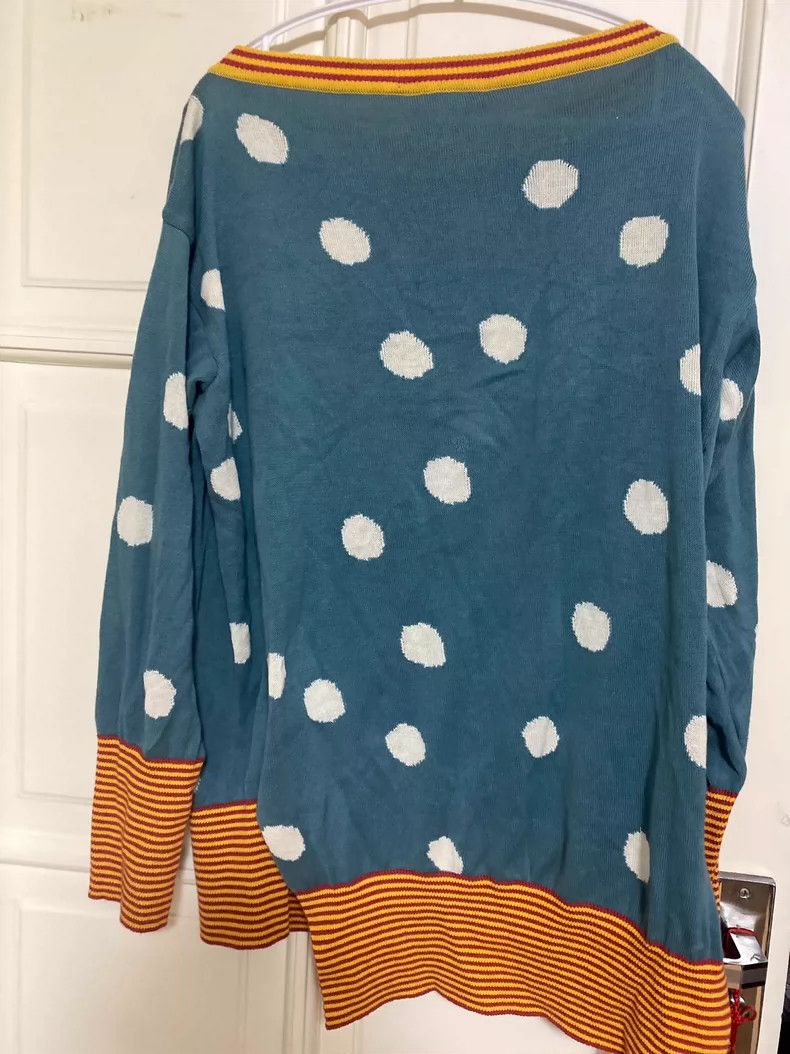 Vivienne Westwood Vivienne Westwood size00 Blue polka-dotted jade-green knit Size M / US 6-8 / IT 42-44 - 6 Thumbnail