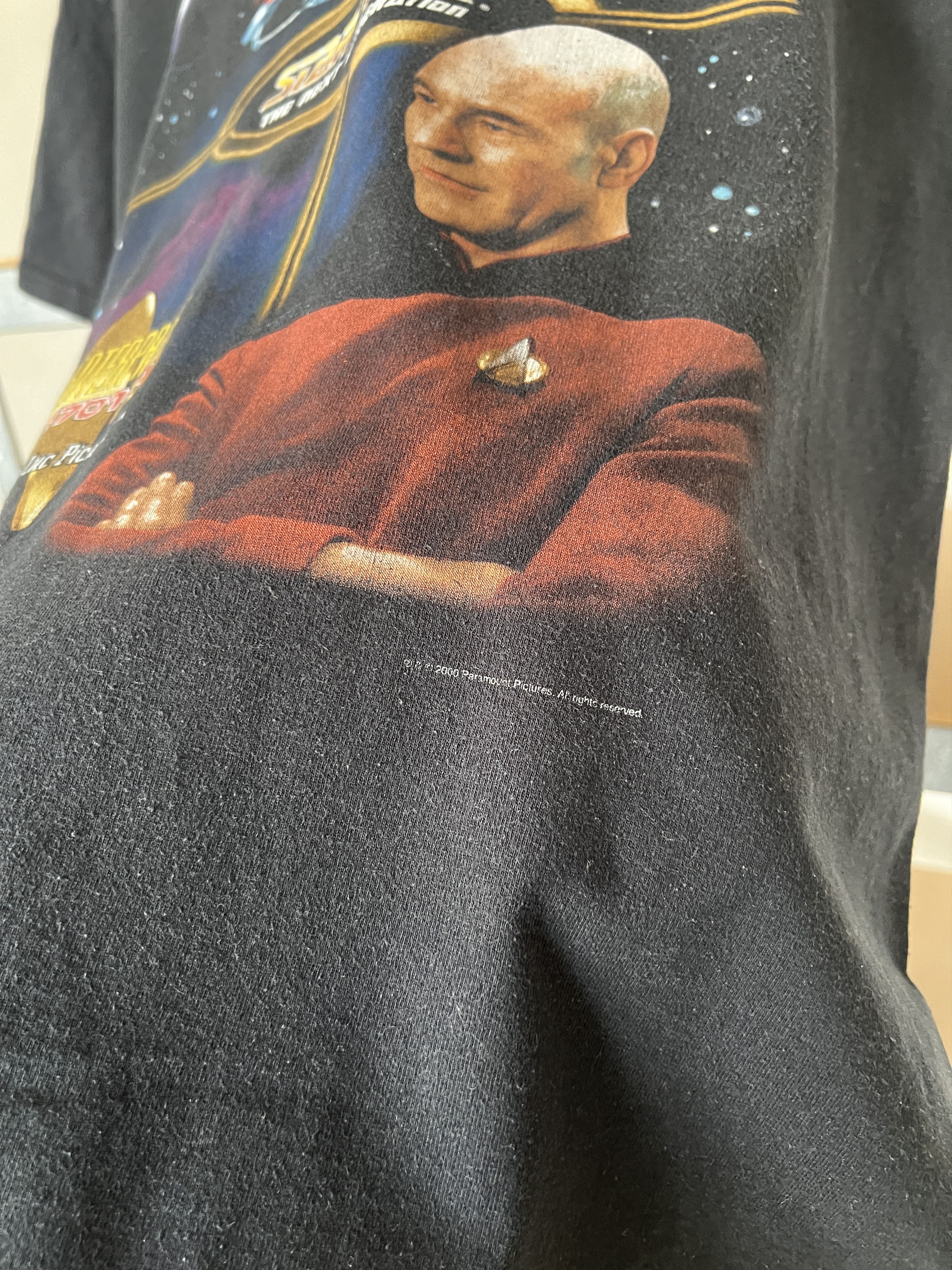 Vintage Vintage 2000 Star Trek Captain Picard Series Movie T-shirt Size US M / EU 48-50 / 2 - 8 Thumbnail