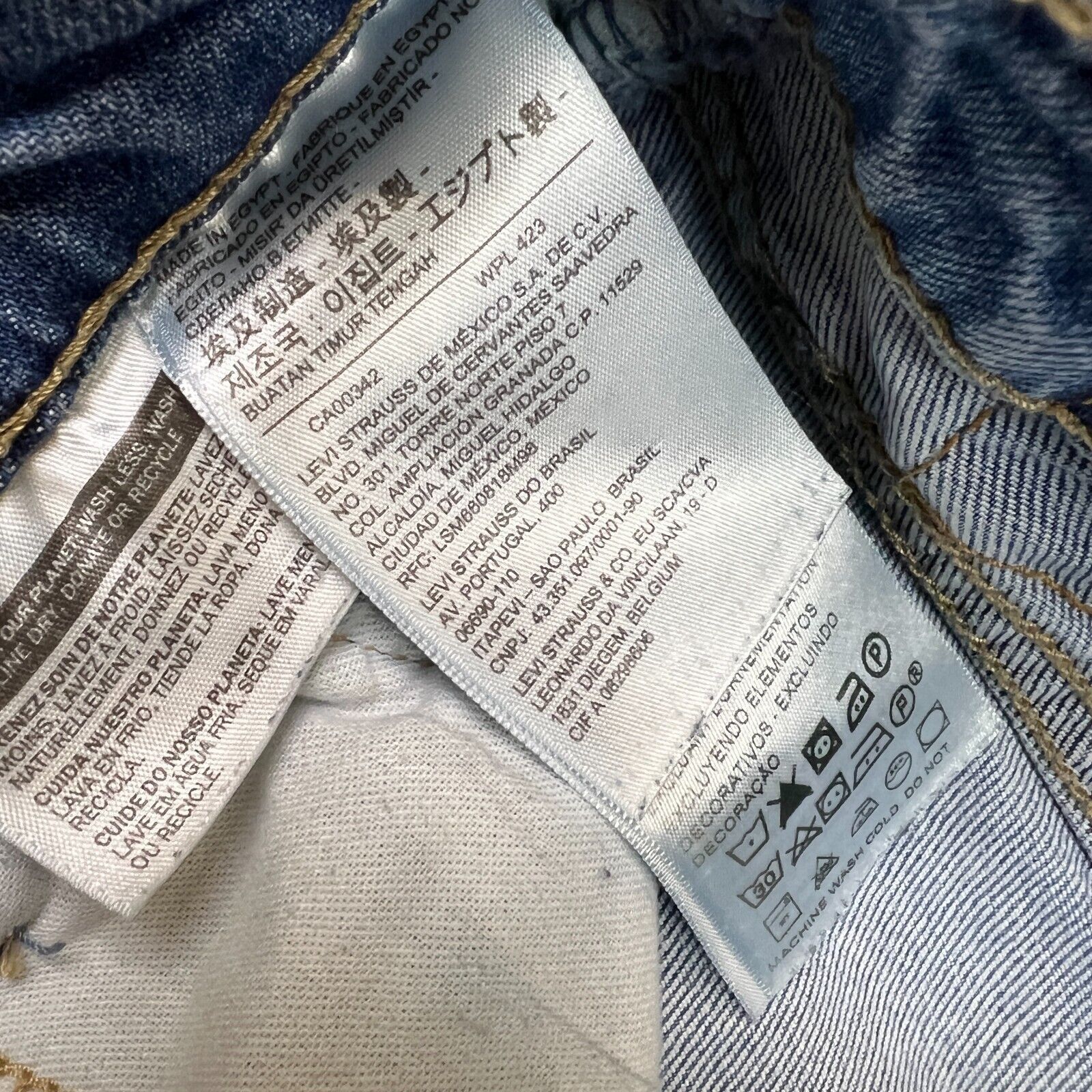 Levi's × Vintage Levi's 502 Jeans 30x30 Regular Taper Fit Faded Denim Pants Size US 30 / EU 46 - 10 Thumbnail