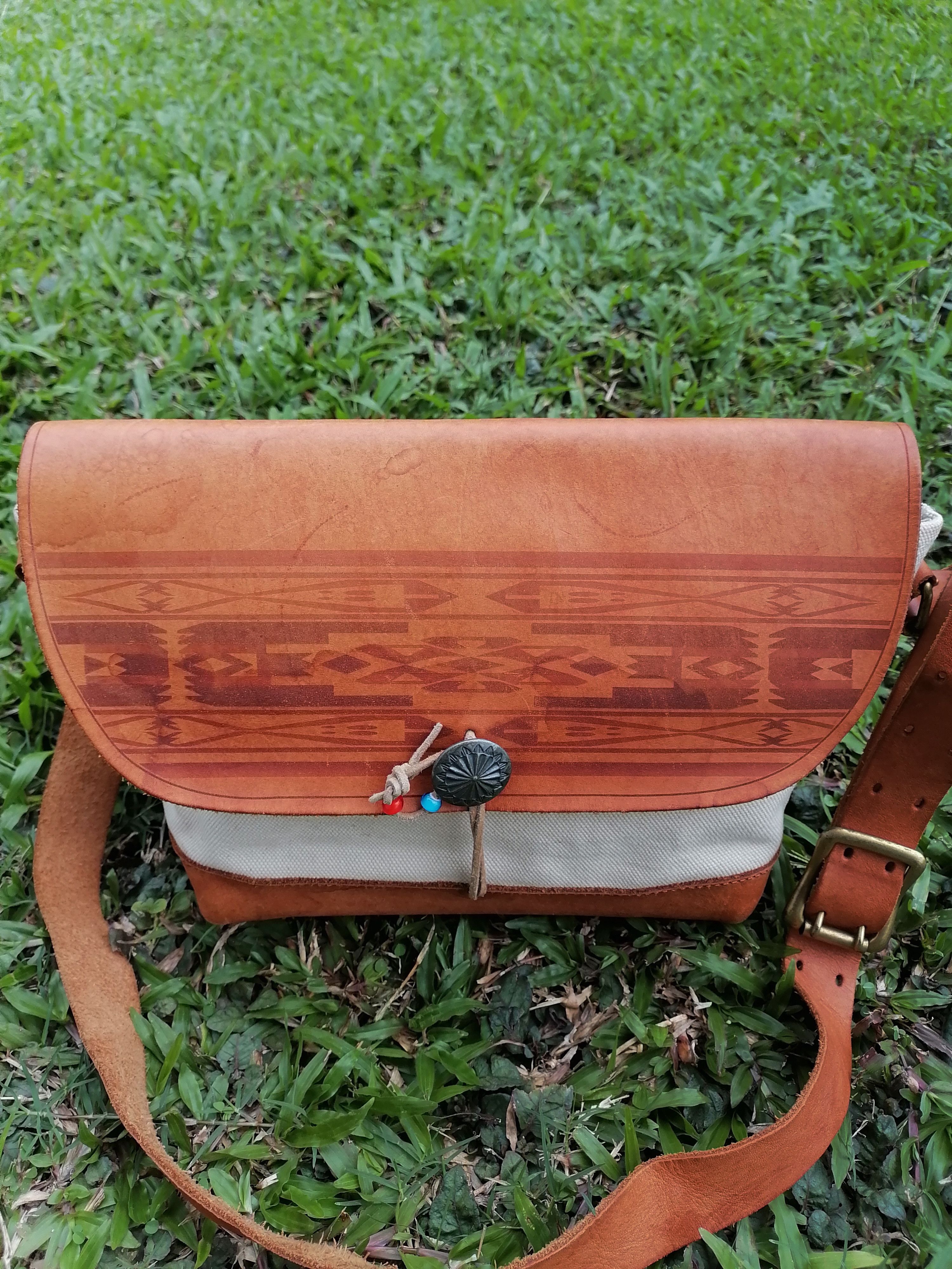 Japanese Brand Butler Verner Sails x Beams Canvas Leather Crossbody Bag Size ONE SIZE - 2 Thumbnail