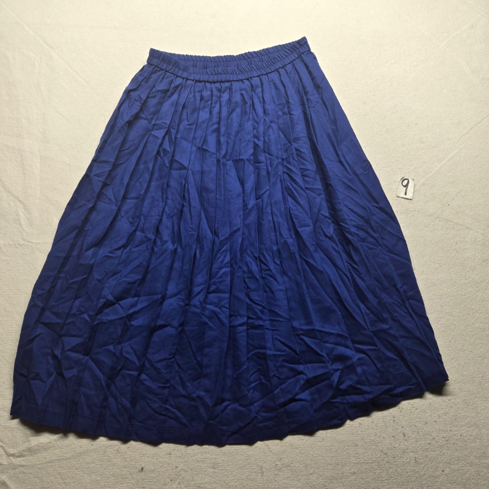 Vintage Vtg Koret Skirt | Wool Lined A-Line Midi Navy Blue Elastic Size 12 Womens Size 34" / US 12 / IT 48 - 6 Thumbnail