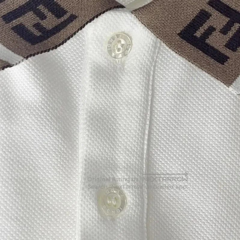 Fendi Fendi Women's White Cotton Polo T-Shirt . Size M / US 6-8 / IT 42-44 - 4 Thumbnail