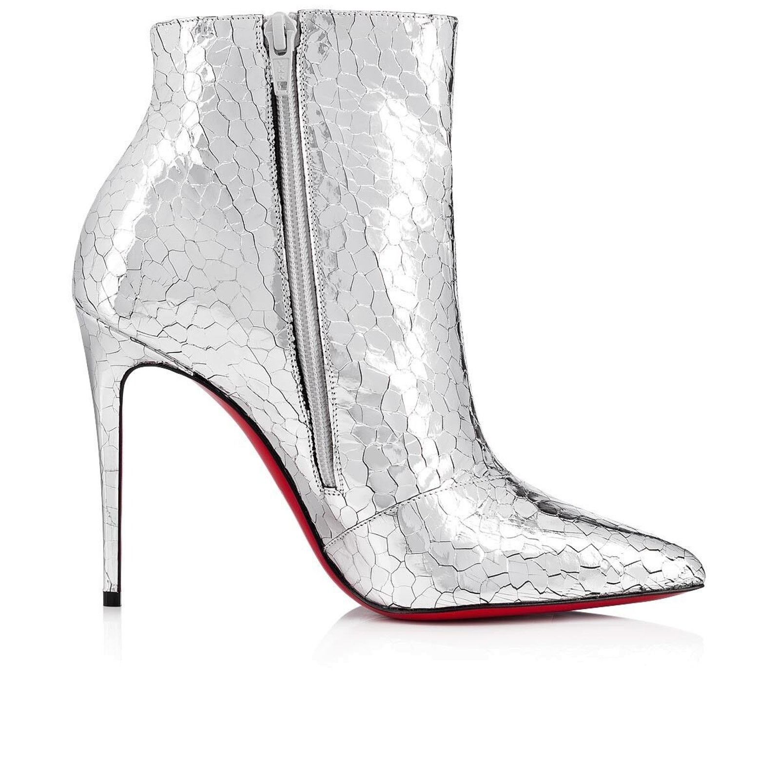 Christian Louboutin Christian Louboutin So Kate Booty 100 Silver Martele Heel Size US 5.5 / IT 35.5 - 8 Thumbnail