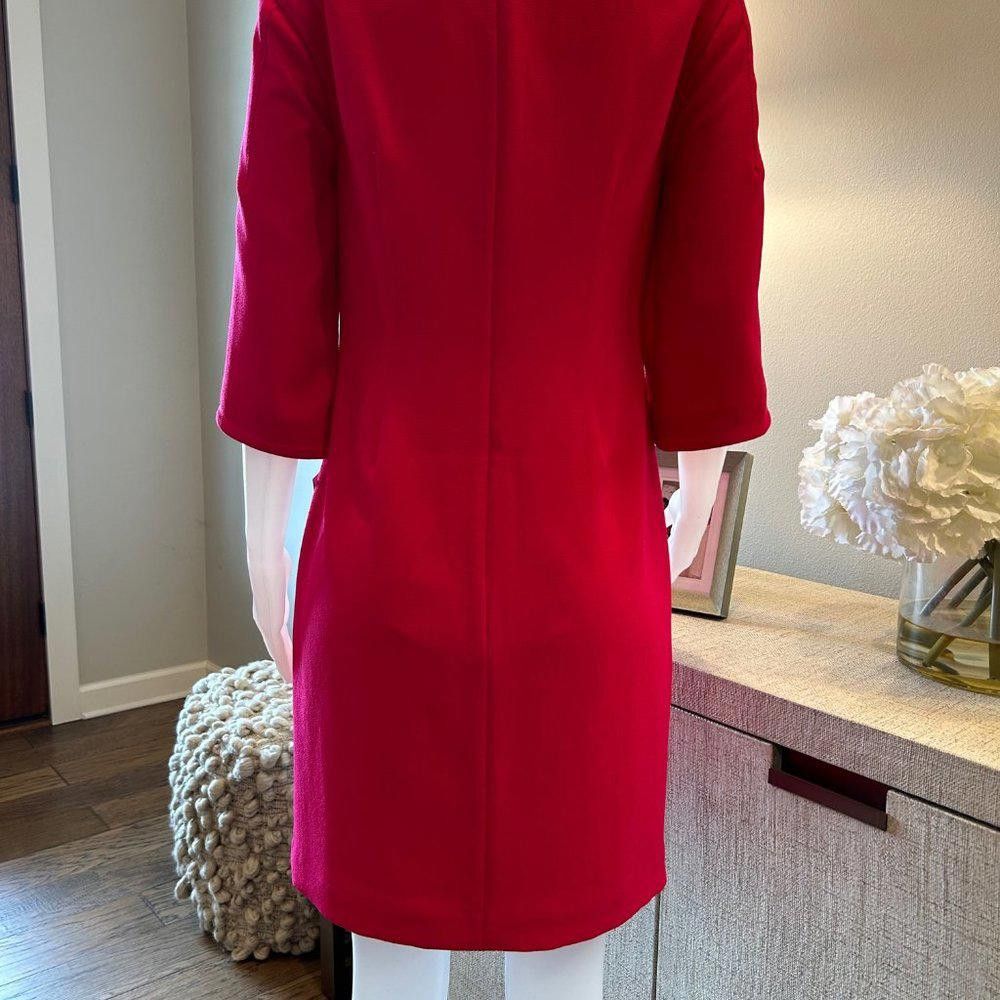 Designer Trina Turk Memorable Hibiscus Pink Tulip Sleeves Dress Size M / US 6-8 / IT 42-44 - 6 Thumbnail