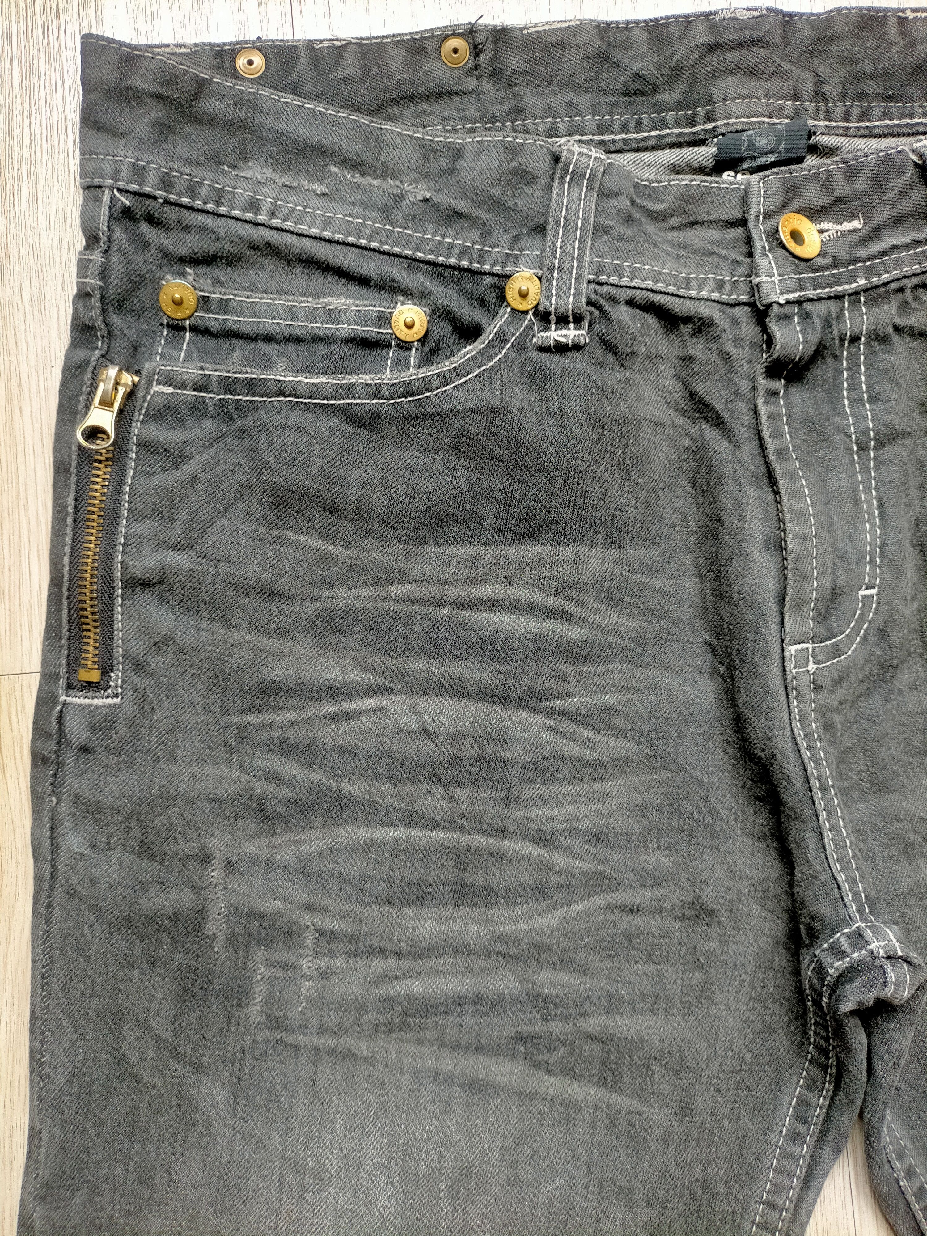 semanticdesign Semantic Design Multipocket Zipped Punk Style Black Jeans Size US 34 / EU 50 - 4 Thumbnail