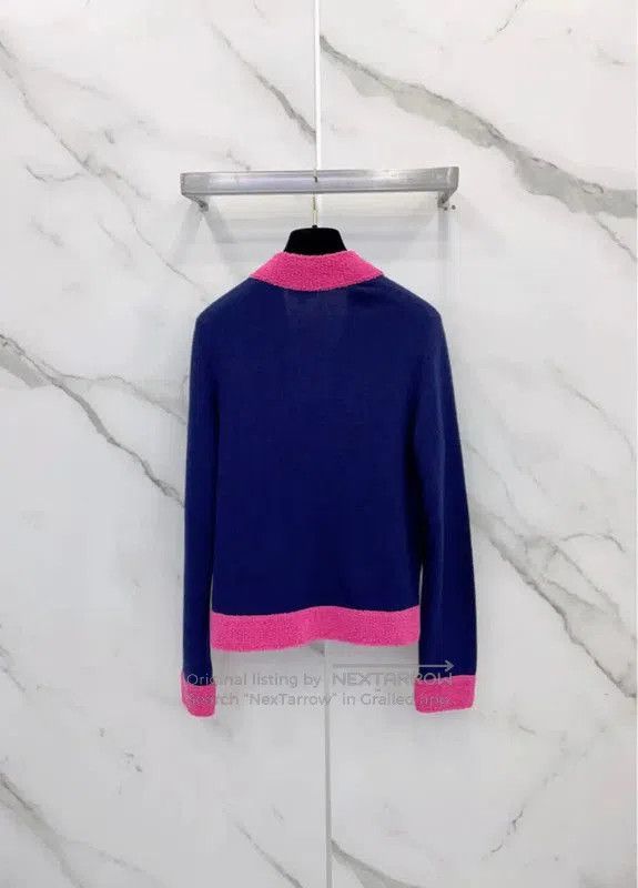 Chanel Chanel Color Block Cashmere Blend Cardigan . Size XS / US 0-2 / IT 36-38 - 1 Thumbnail