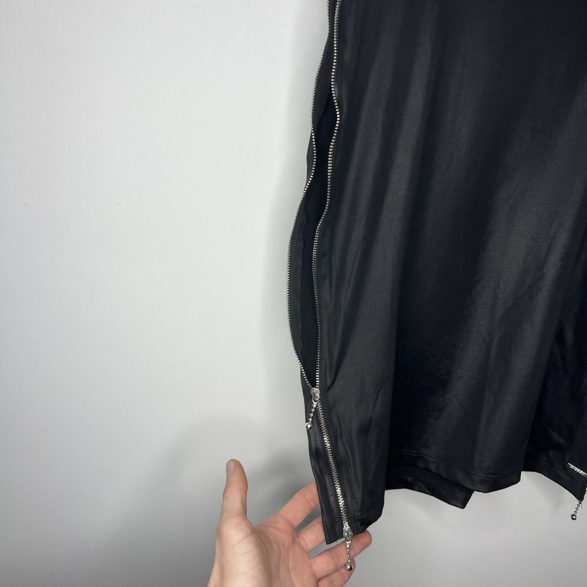 Designer × Diesel Diesel Tank Top Blouse ZIP Nylon Black Avant Garde Y2K Opium Size S / US 4 / IT 40 - 8 Thumbnail