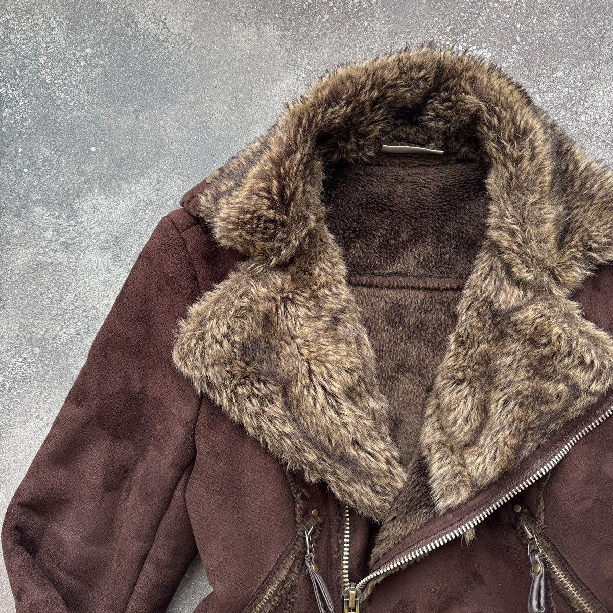 Hysteric Glamour Y2K / Boho Vintage Faux Fur Shearling/Sheepskin Style Jacket Size M / US 6-8 / IT 42-44 - 3 Thumbnail