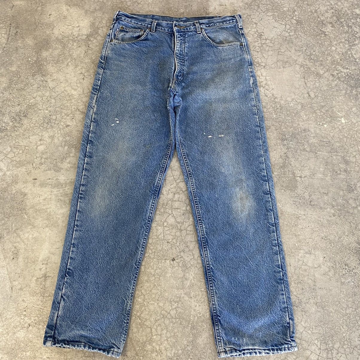 Carhartt VTG Carhartt Blanket Lined Relaxed Fit Blue Jeans Size US 35 - 5 Thumbnail