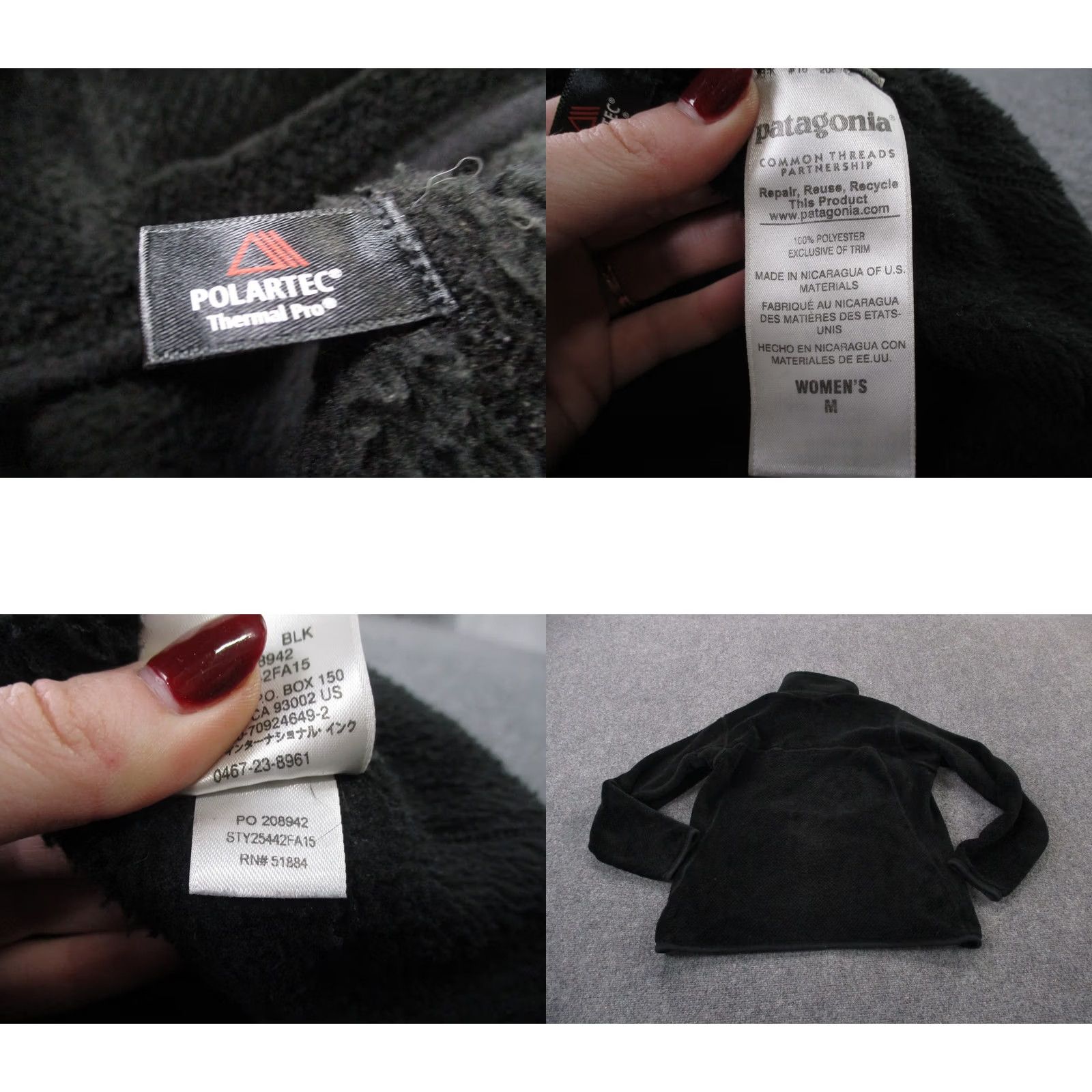 Patagonia Patagonia Jacket Women M Black Snap Fleece Windproof Basic Jacket Casual Size M / US 6-8 / IT 42-44 - 8 Thumbnail
