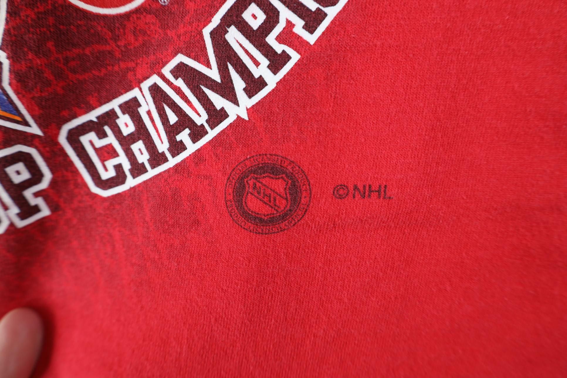 Hanes Vintage Stanley Cup Champions Red Wings Hockey T-Shirt Size US XXL / EU 58 / 5 - 7 Thumbnail