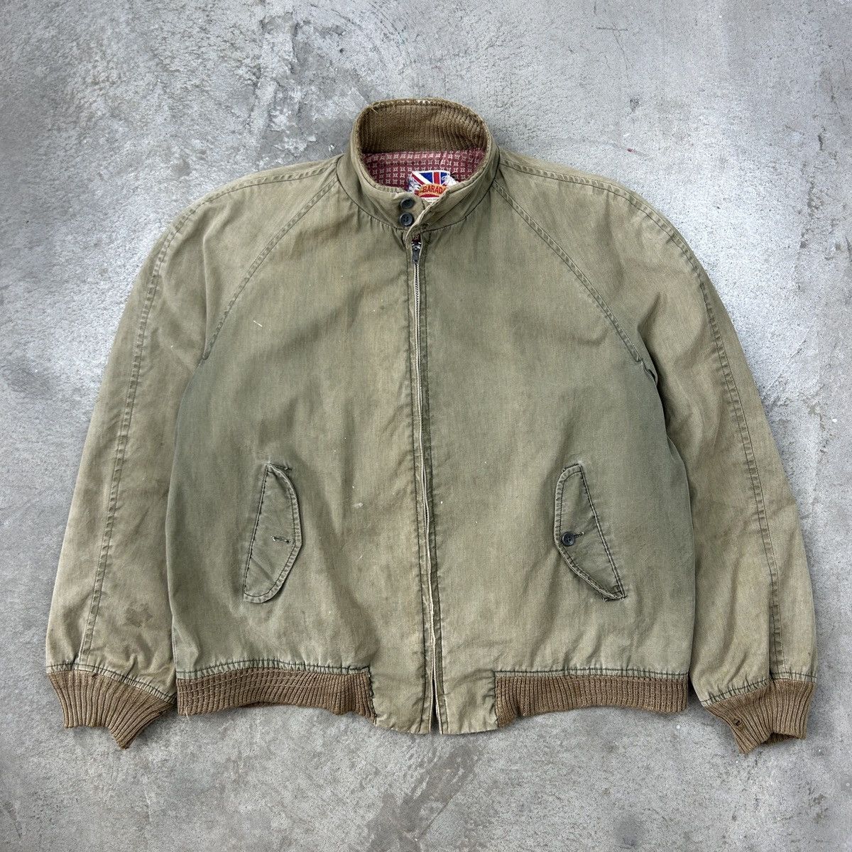 Vintage 1980s Distressed English Work Jacket Baradak by Spatz Size US L / EU 52-54 / 3 - 17 Thumbnail