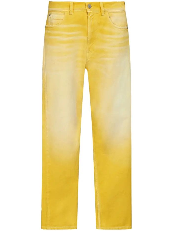o1w1db10125 Straight Leg Jeans in Yellow