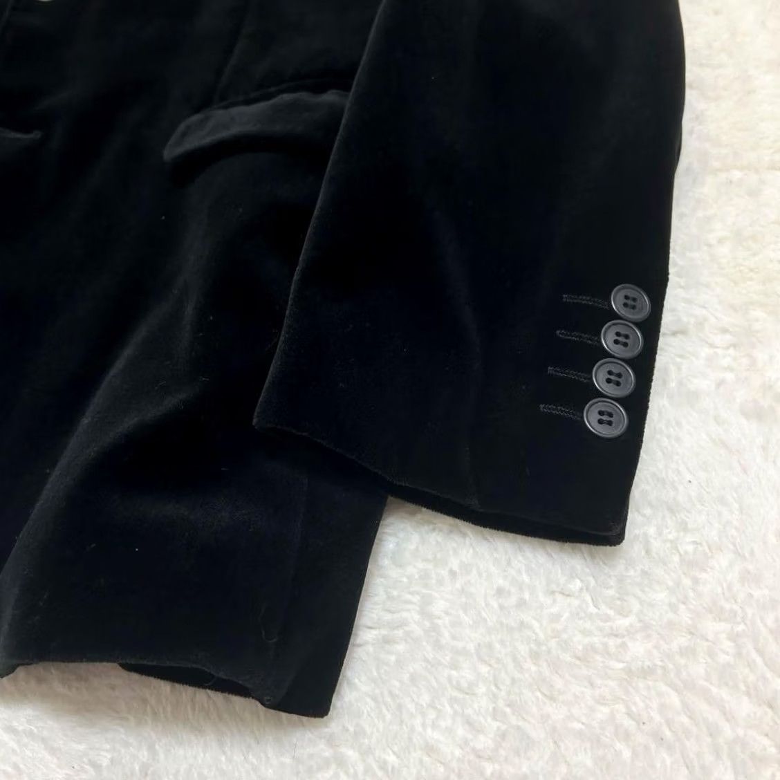Yohji Yamamoto Yohji Yamamoto A.A.R Velour Tailored Jacket Mens Cotton Black M Size US M / EU 48-50 / 2 - 5 Thumbnail