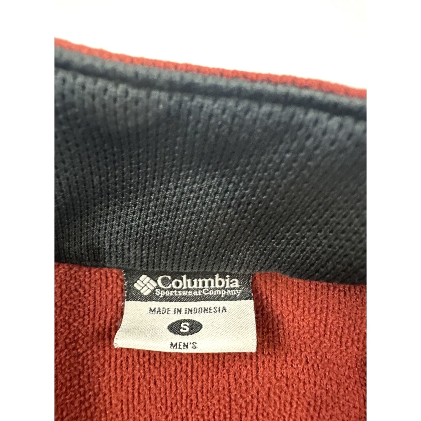 Vintage Columbia Sweatshirt Mens Small Red Fleece 1/2 Zip Mock Neck Size US S / EU 44-46 / 1 - 4 Thumbnail