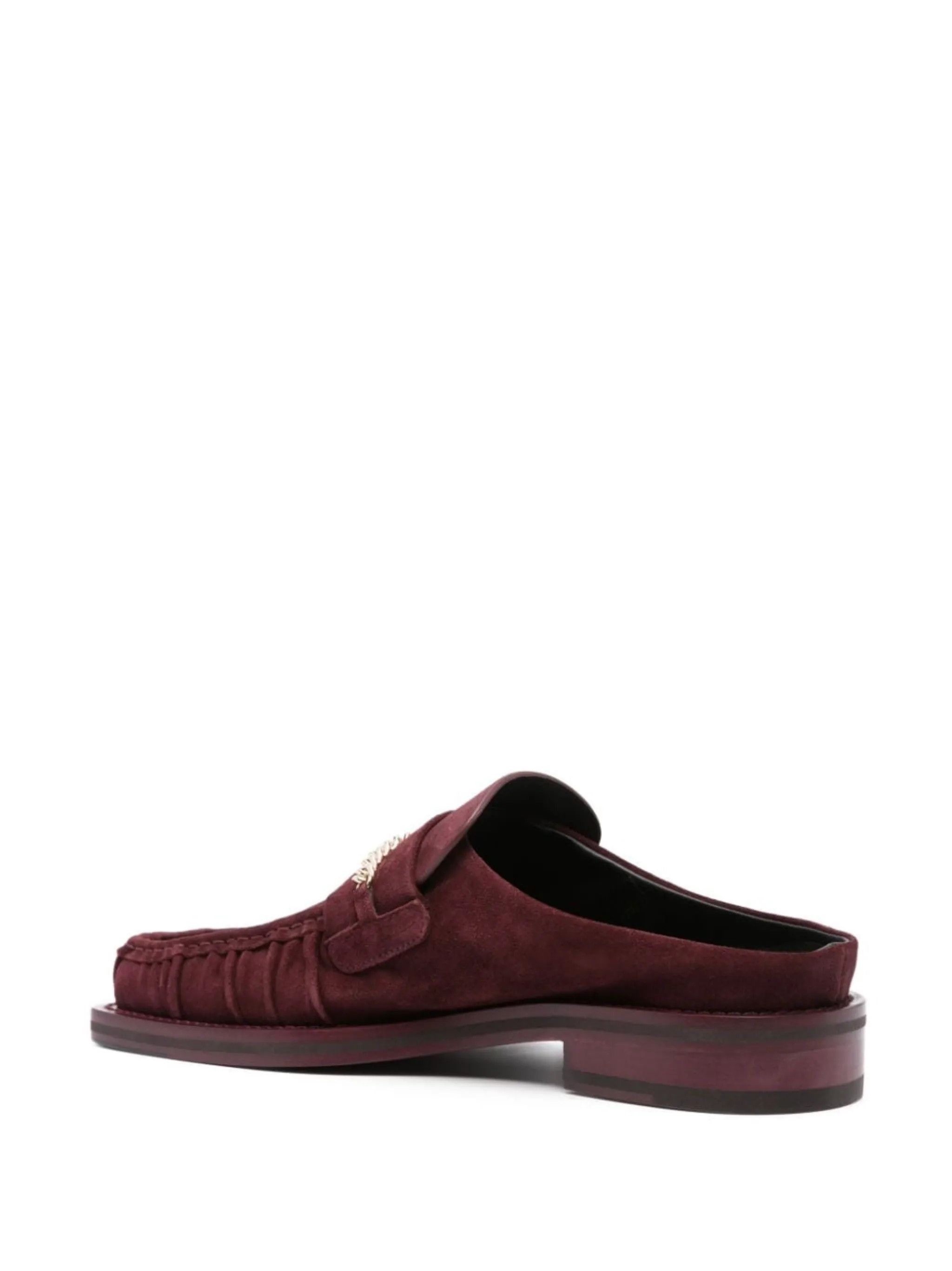 Martine Rose o1tko10426 Square-Toe Suede Mules in Berry Size US 10 / EU 43 - 3 Thumbnail