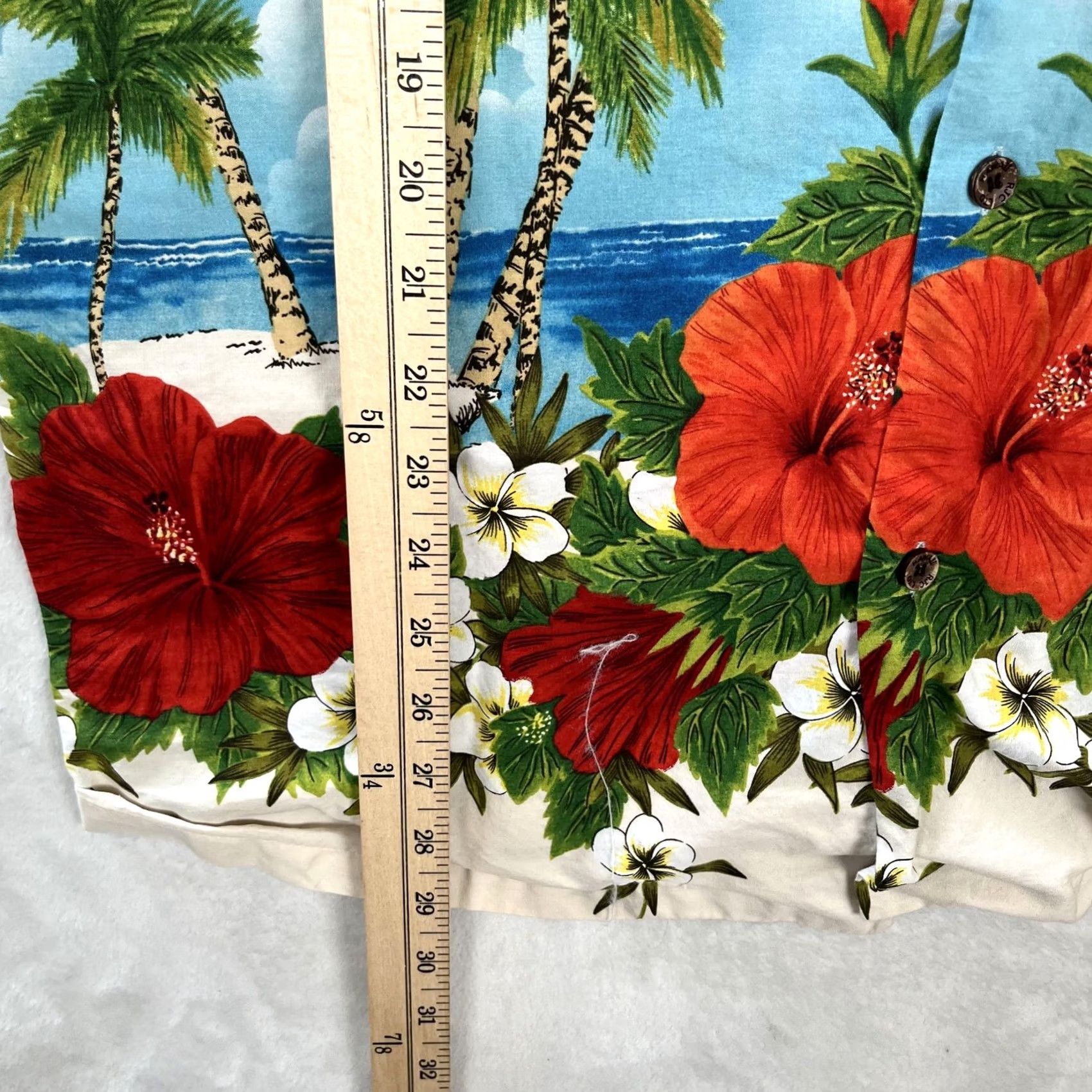 Vintage VINTAGE RJC Shirt Mens Large Blue Hawaiian Hibiscus Palm Short Sleeve Button-Up Shirt Size US L / EU 52-54 / 3 - 5 Thumbnail