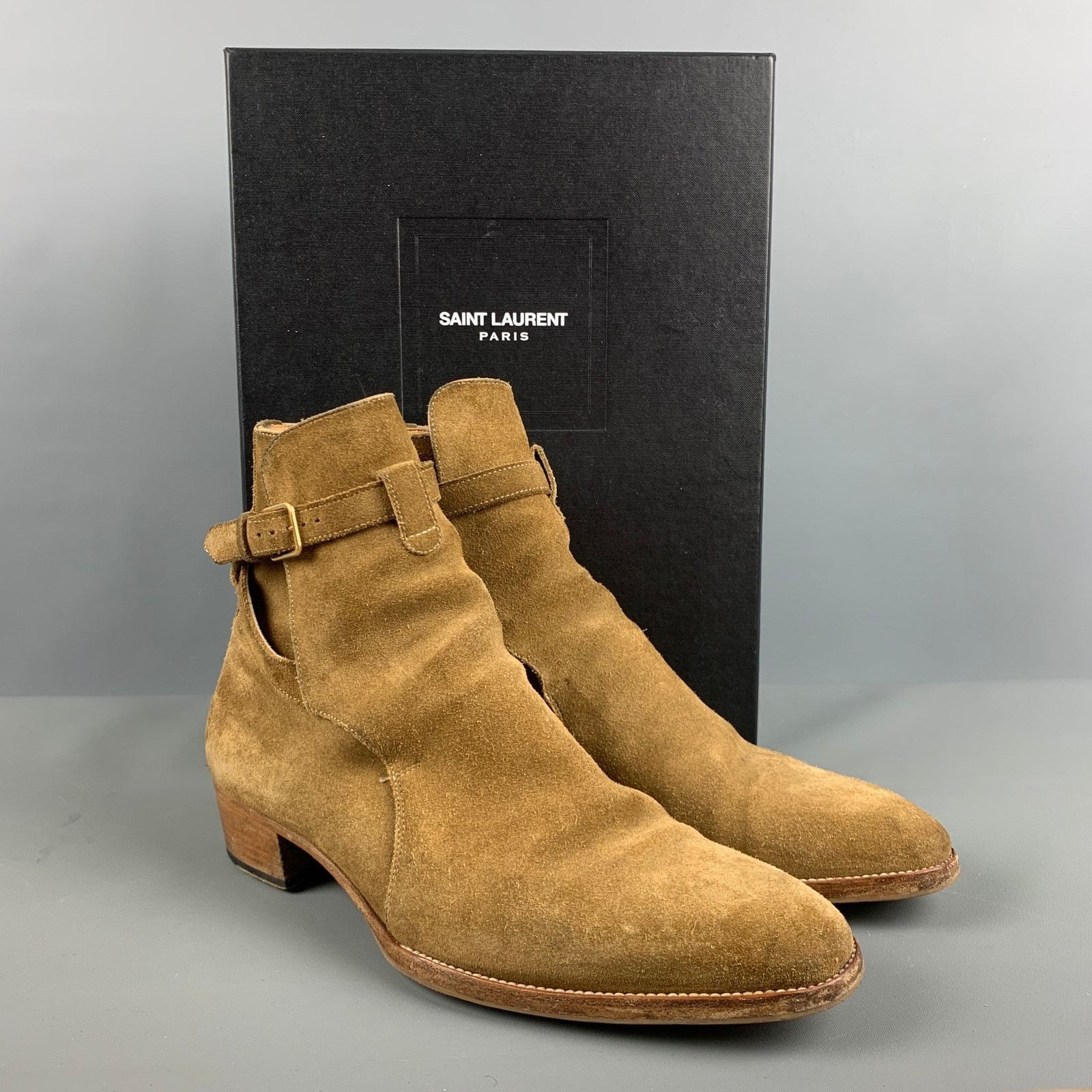 Saint Laurent Paris SAINT LAURENT Size 7 Tan Solid Leather Ankle Boots Size US 7 / EU 40 - 9 Thumbnail