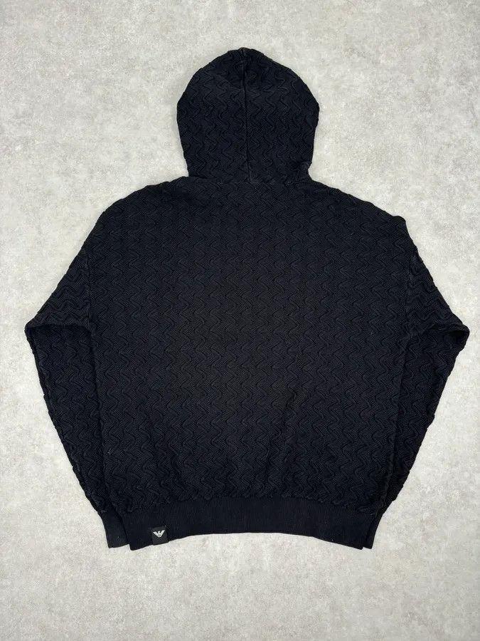 Emporio Armani AW2022 Emporio Armani Black Textured Hoodie Size US S / EU 44-46 / 1 - 5 Thumbnail