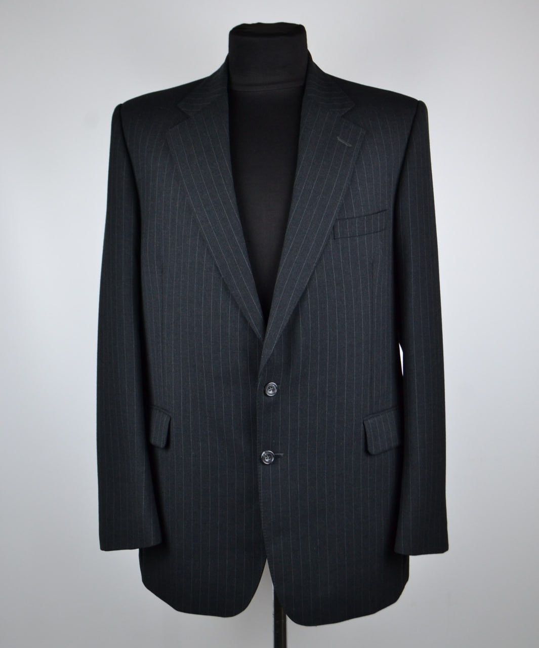 Aquascutum Aquascutum Blazer Two buttons Striped gray Men Size 44 / L Size 44R - 2 Thumbnail