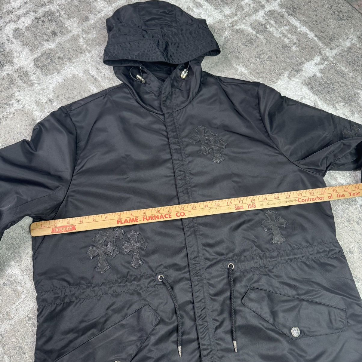 Chrome Hearts Nylon cross patch fishtail zip up jacket Size US L / EU 52-54 / 3 - 20 Thumbnail