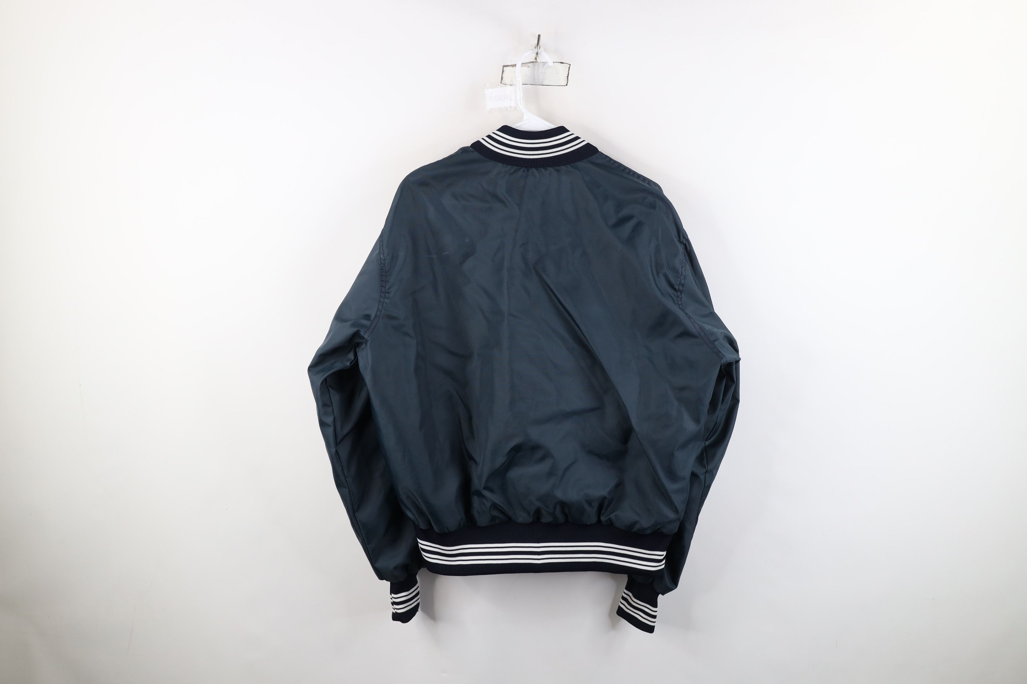 Vintage Vintage 80s Bartlett Nuclear Inc Satin Bomber Jacket USA Size US L / EU 52-54 / 3 - 12 Thumbnail