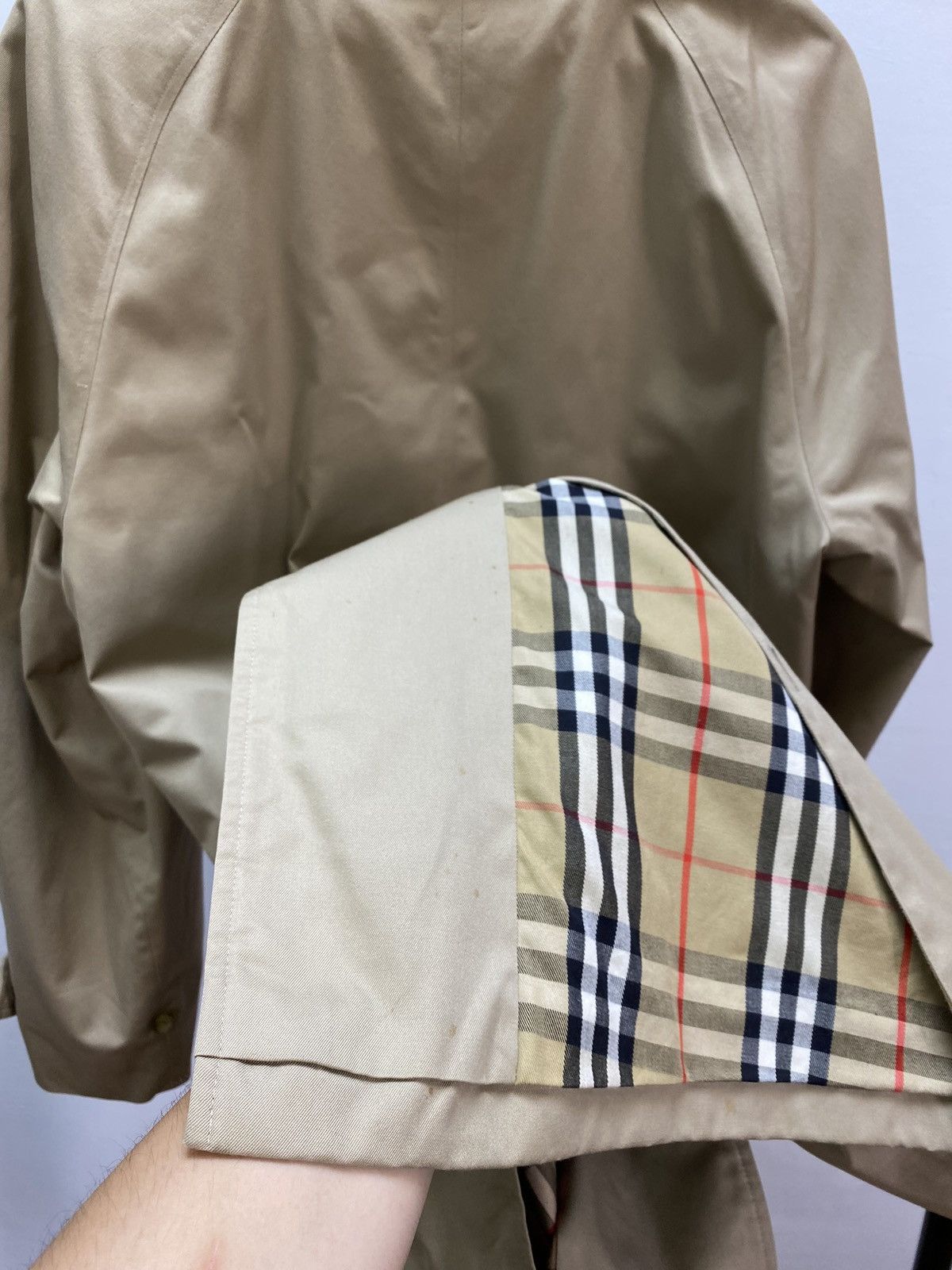 Burberry × Vintage Vintage 90’s Burberry’s nova check men’s trench coat Jacket Size US L / EU 52-54 / 3 - 9 Thumbnail