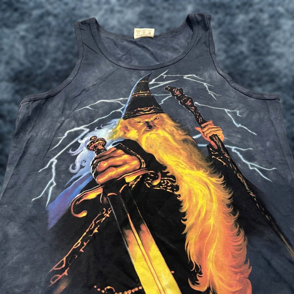 The Mountain VINTAGE The Mountain Shirt Mens L Blue Wizard AOP Tank Graphic Loud 2005 Size US L / EU 52-54 / 3 - 1 Thumbnail