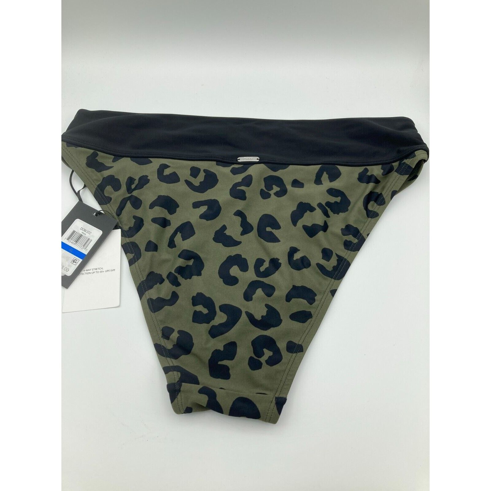DKNY DKNY Animal Print High Waist Bikini Bottom Swimsuit XL Green Size ONE SIZE - 3 Thumbnail
