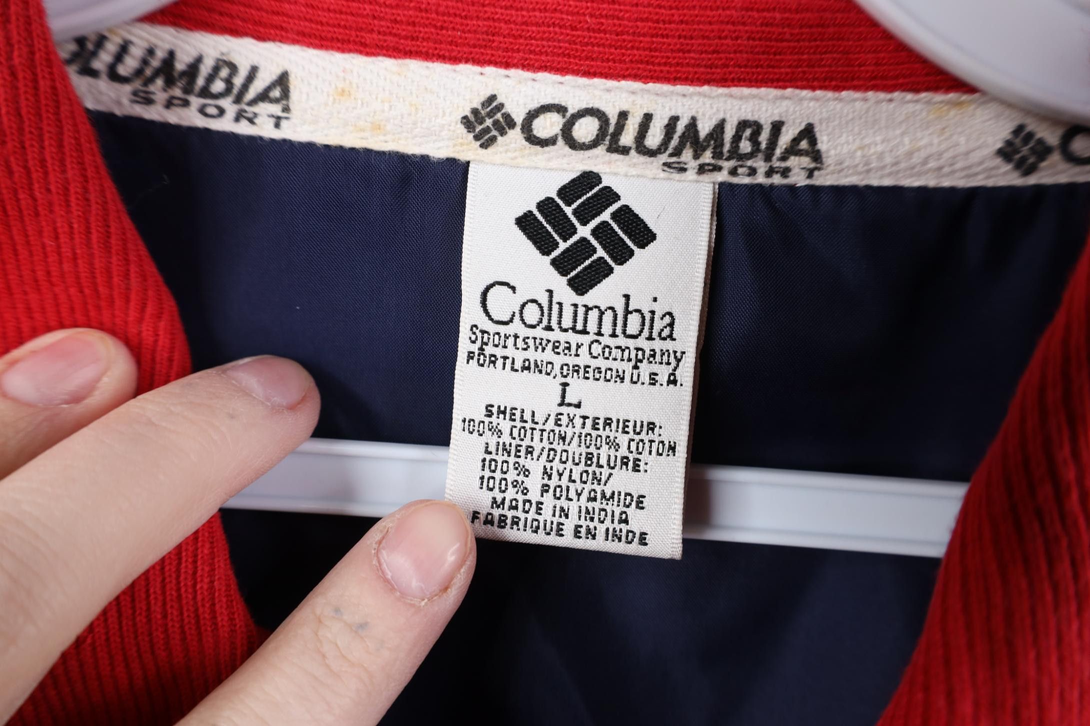 Columbia Vintage 90s Columbia Ribbed Knit Rugby Polo Shirt Blue Size US L / EU 52-54 / 3 - 6 Thumbnail