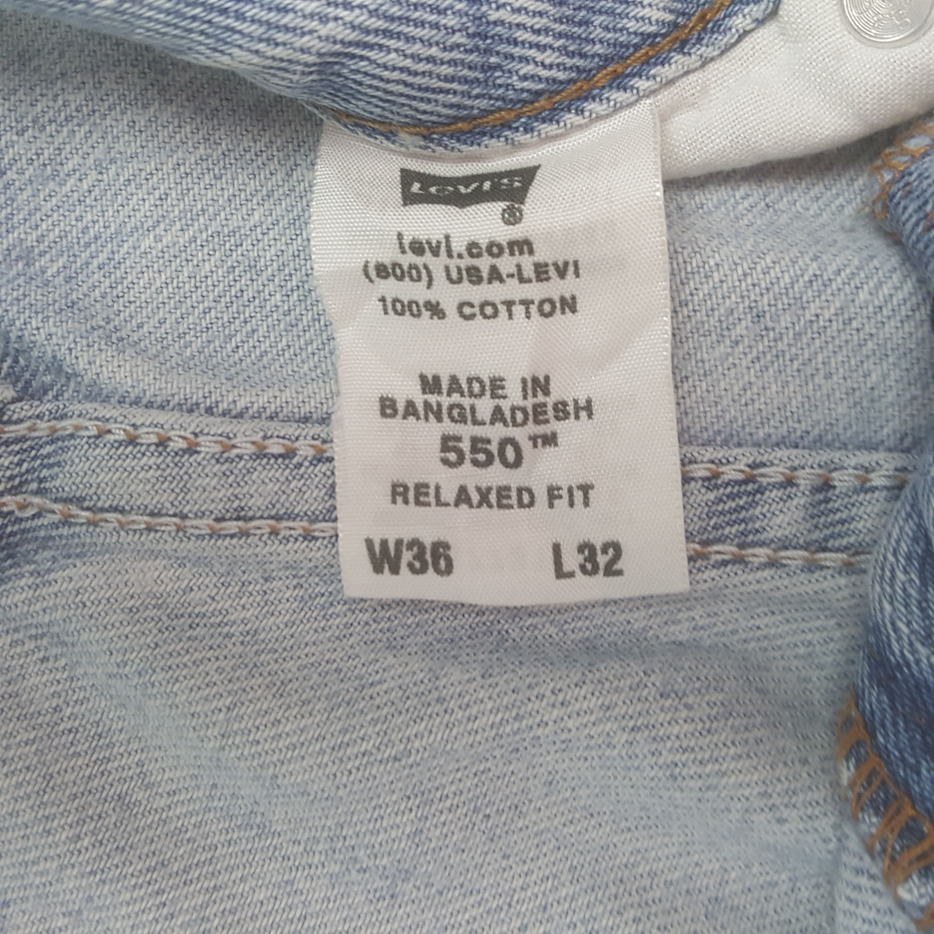 Levi's × Vintage Vintage Levi's 550 Distressed Denim Jeans Size US 35 - 14 Thumbnail
