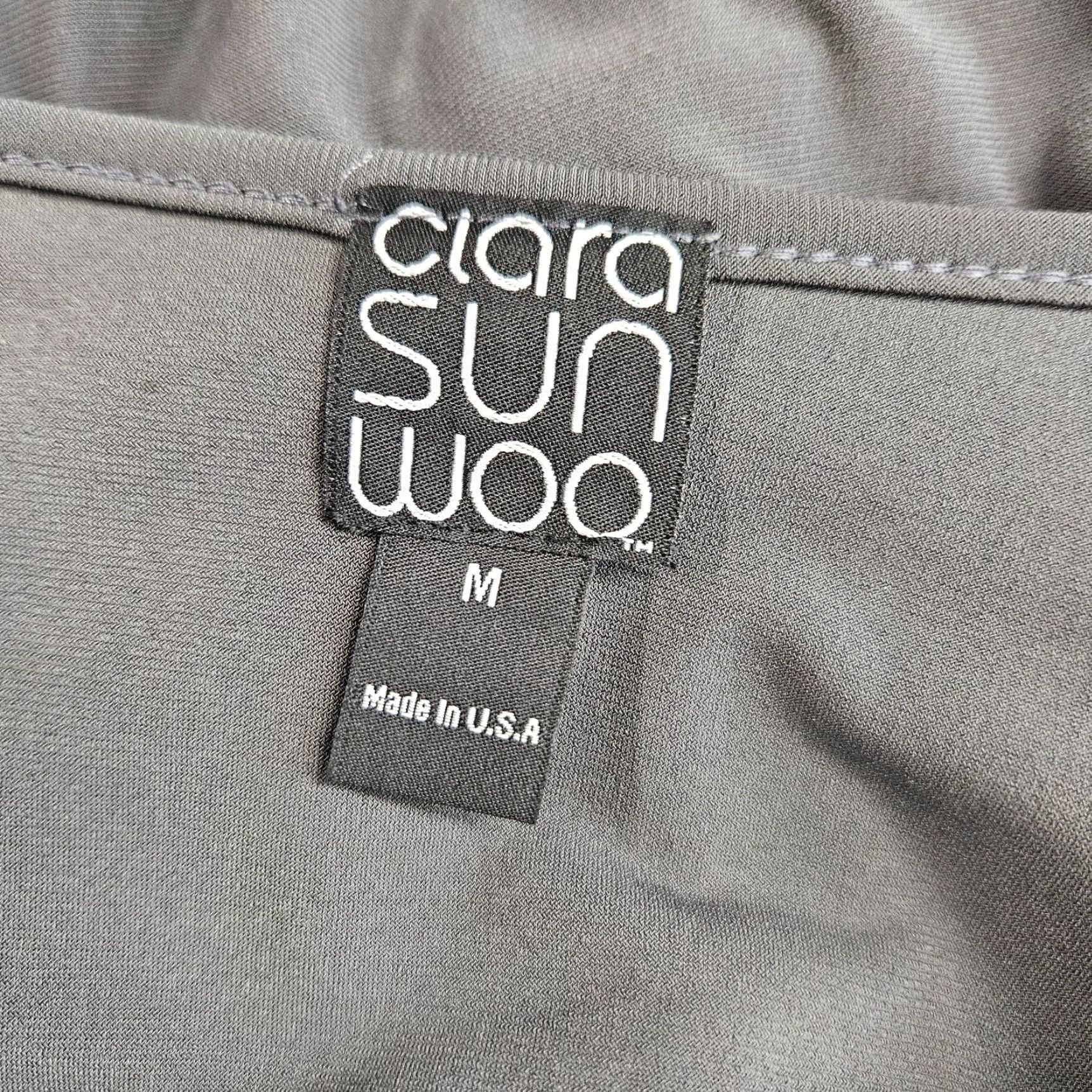 Vintage Clara Sun Woo Womens Top Blouse Solid Gray Long Sleeve M Size Shirt Womens Size M / US 6-8 / IT 42-44 - 6 Thumbnail