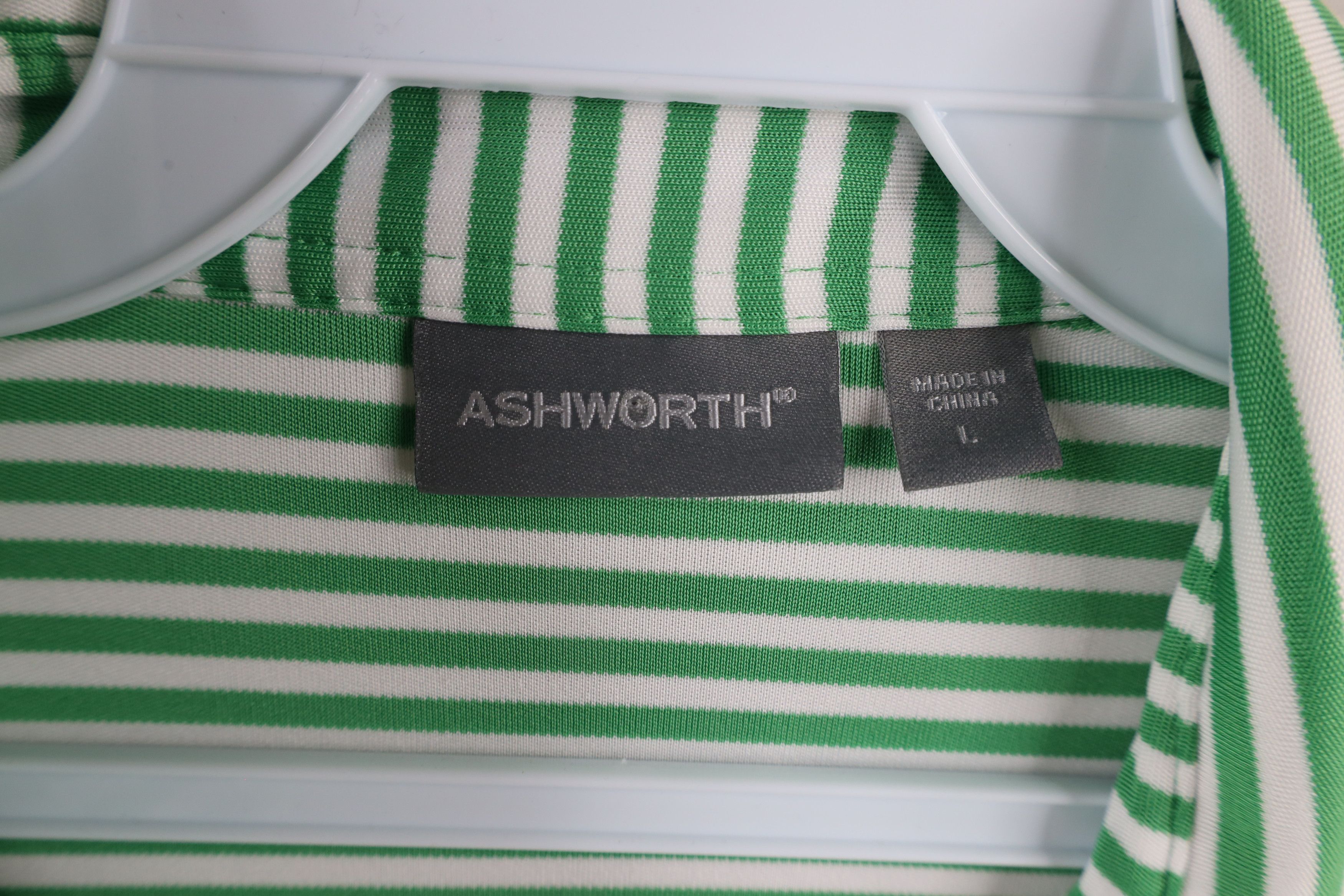 Ashworth × Vintage Ashworth Sylwood Cup Highland Meadows Golf Polo Striped Size US L / EU 52-54 / 3 - 6 Thumbnail