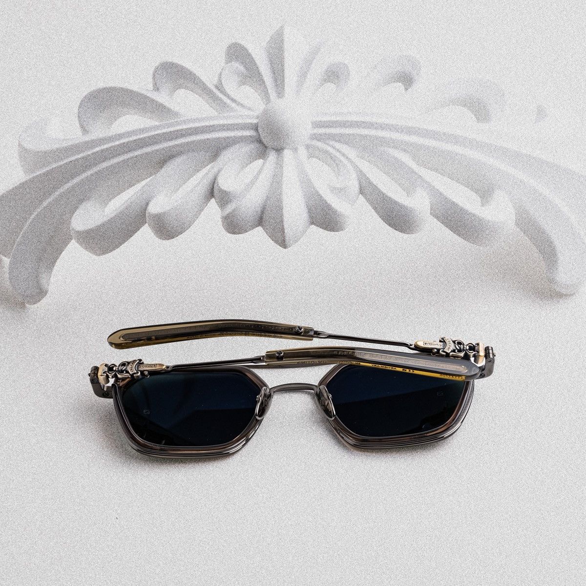 Chrome Hearts CHROME HEARTS HOTATION ARMY/GUNMETAL-ARMY SUNGLASSES Size ONE SIZE - 7 Thumbnail