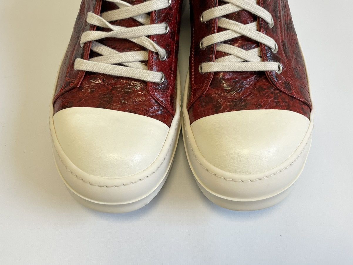 Rick Owens S/S 17 Red Wolf Fish Leather Ramones Sneakers Size US 8 / EU 41 - 5 Thumbnail