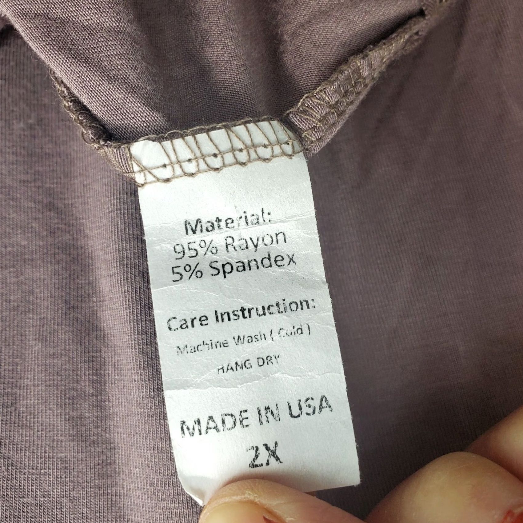 Vintage Papana Womens Size 2X Gray Rayon Stretch Tunic Top Long Sleeve V-Neck Shirt Size XXL / US 16-18 / IT 52-54 - 4 Thumbnail