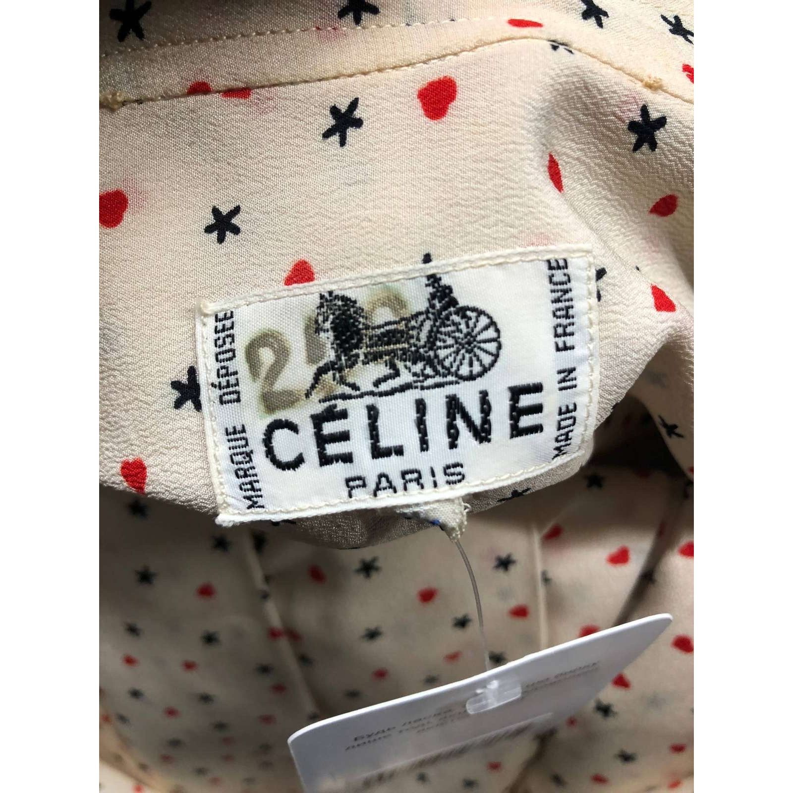 Celine Celine Silk Printed Blouse & Skirt Set - Size FR44 Size 32" / US 10 / IT 46 - 9 Thumbnail