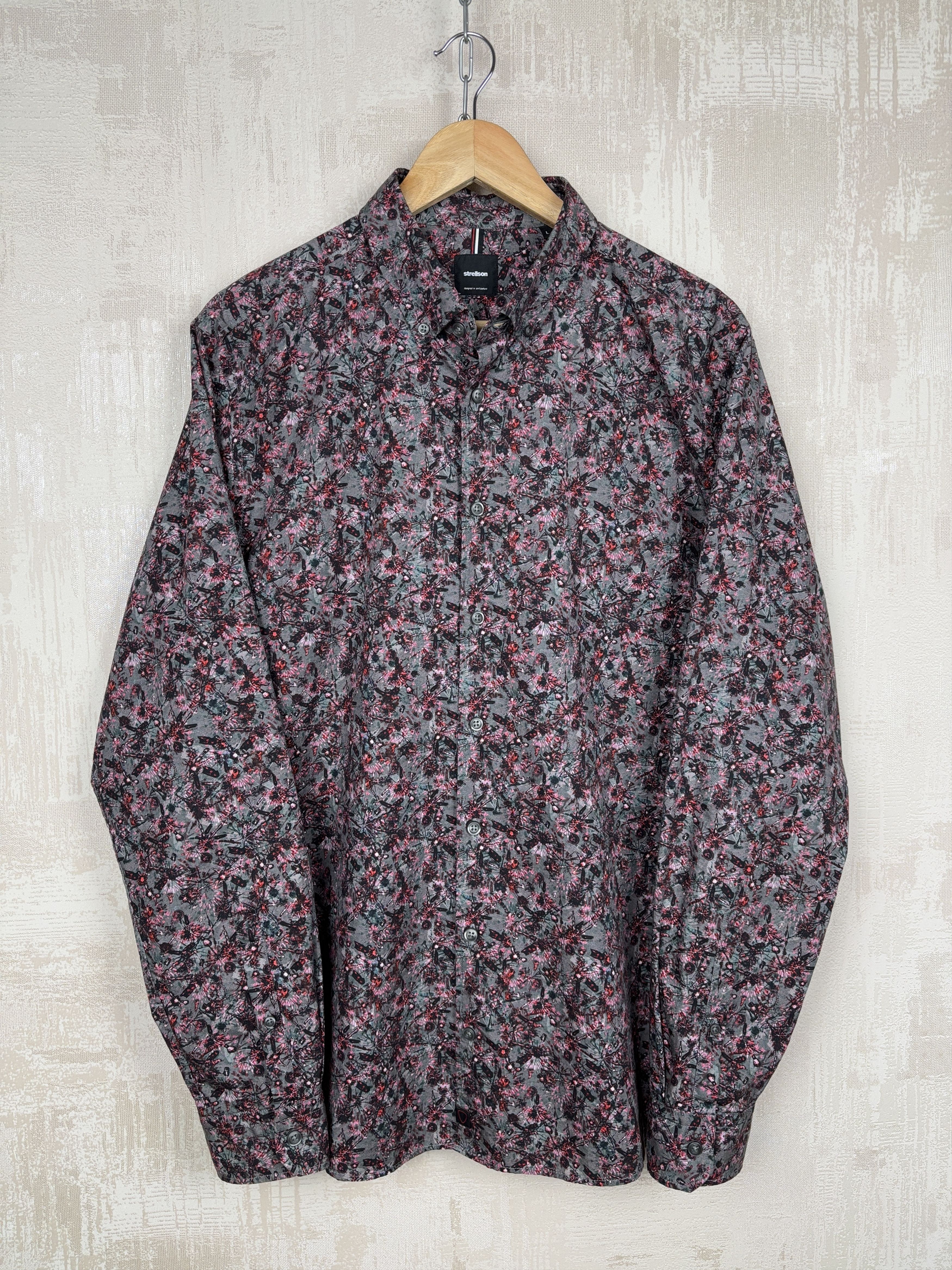 Strellson Strellson Floral Long Sleeve Shirt Button Down Size US L / EU 52-54 / 3 - 7 Thumbnail