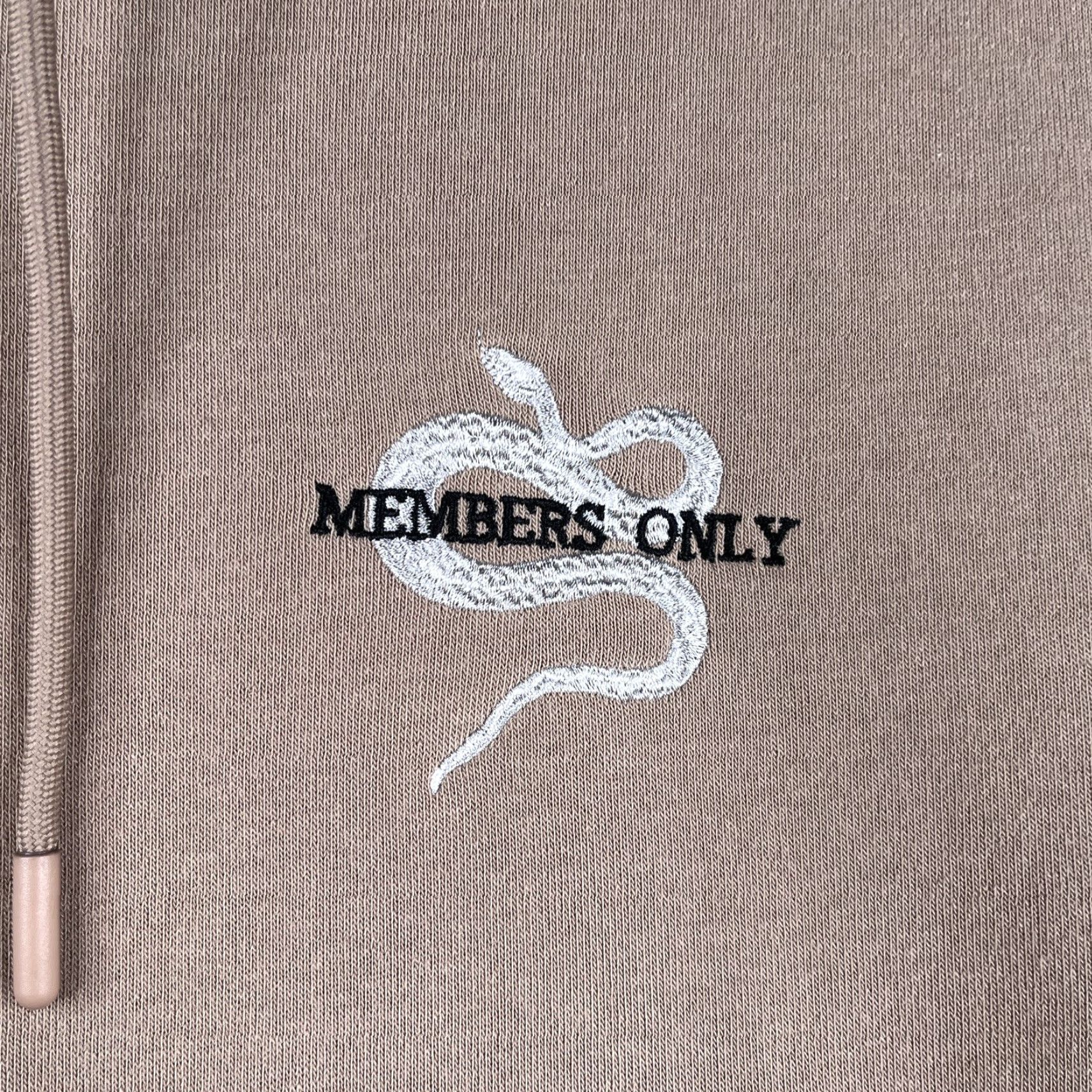 Members Only Members Only Hoodie Mens Large Beige Snake Embroidered Logo New NWT Size US L / EU 52-54 / 3 - 6 Thumbnail