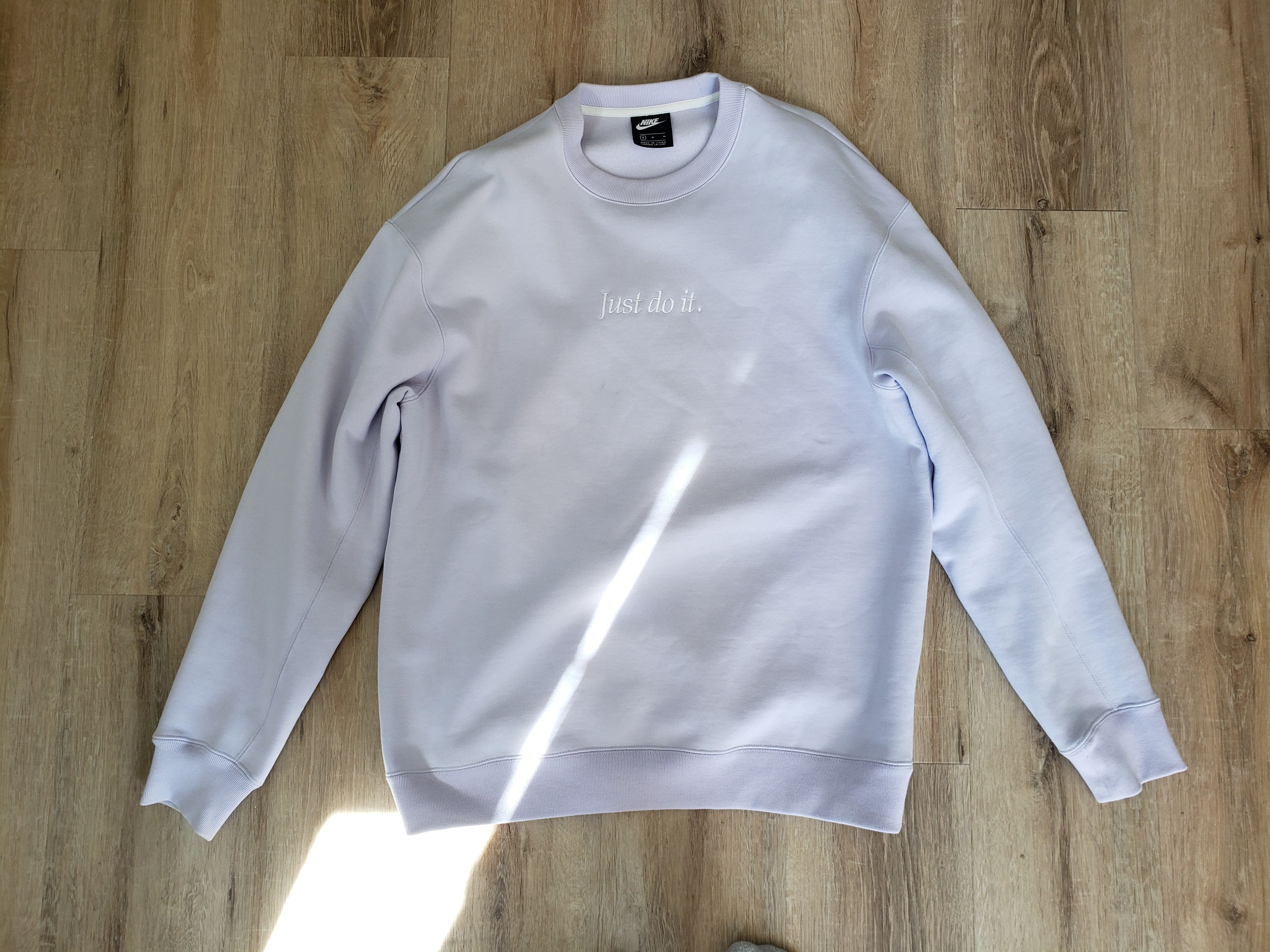 Nike Nike Just Do It Heavyweight Crew Sweat Lavender Mist & White Size US M / EU 48-50 / 2 - 1 Thumbnail