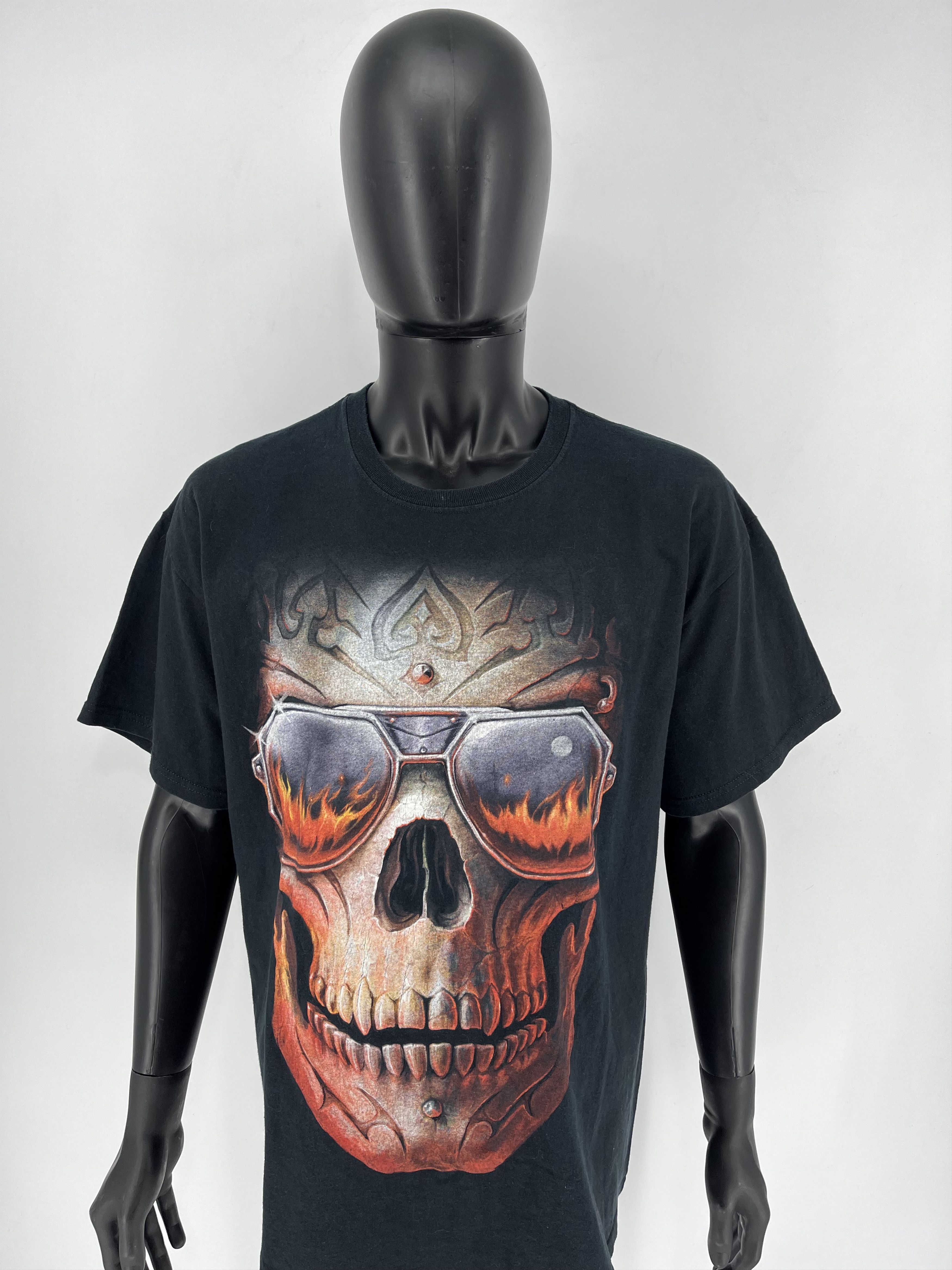 Band Tees Skulls T-shirt Vintage Rock Metal Size XL Black Reverse Logo Size US XL / EU 56 / 4 - 6 Thumbnail