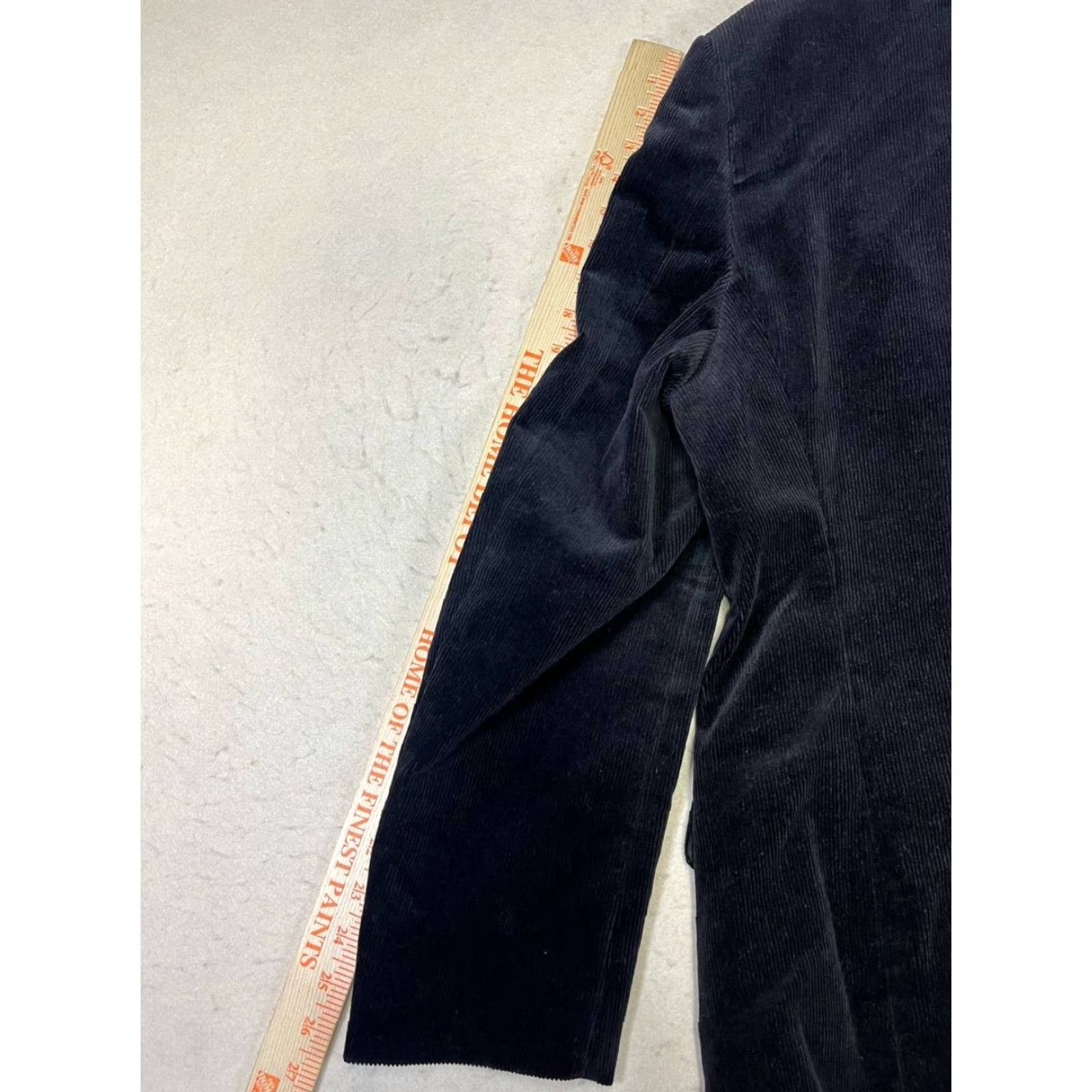 Talbots Talbots Men Velvet Sport Coat Blazer 44R Black Sports Coat 2 Piece Regular Cotton Velvet Chest 44 Mens Size 44R - 3 Thumbnail