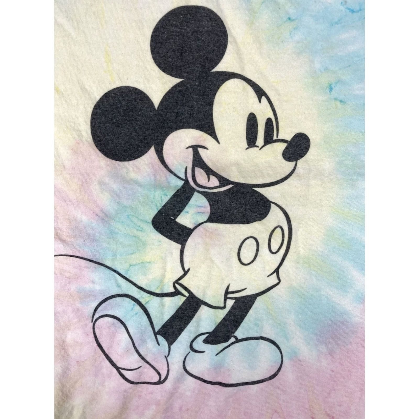Disney Disney Mickey Mouse Crop Retro Graphic T-Shirt Women Small Multicolor Tie Dye Shirt Size S / US 4 / IT 40 - 2 Thumbnail