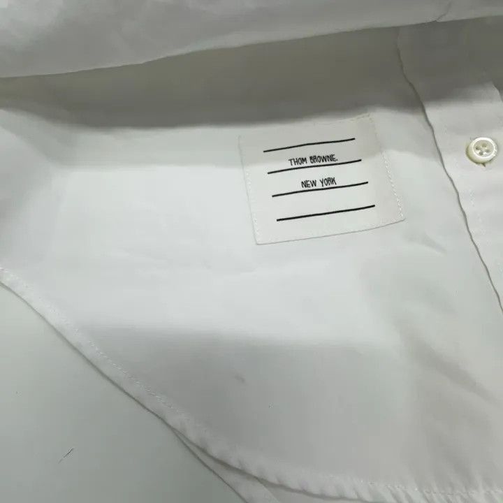 Thom Browne Thom Browne White Long Sleeve Fitted Shirt -2507 Size M / US 6-8 / IT 42-44 - 3 Thumbnail