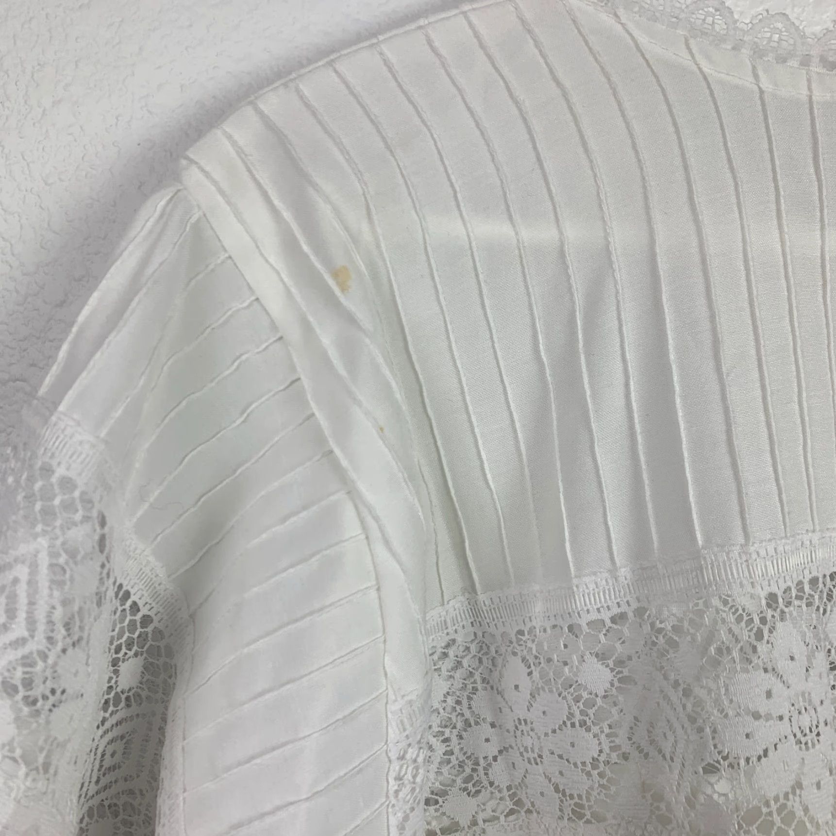 Vintage Vintage Mexican Ethnic Floral Lace Boho White Blouse Tunic Shirt Size 38 M/L Cotton Blend 1970s Boho Shirt Womens Size M / US 6-8 / IT 42-44 - 5 Thumbnail