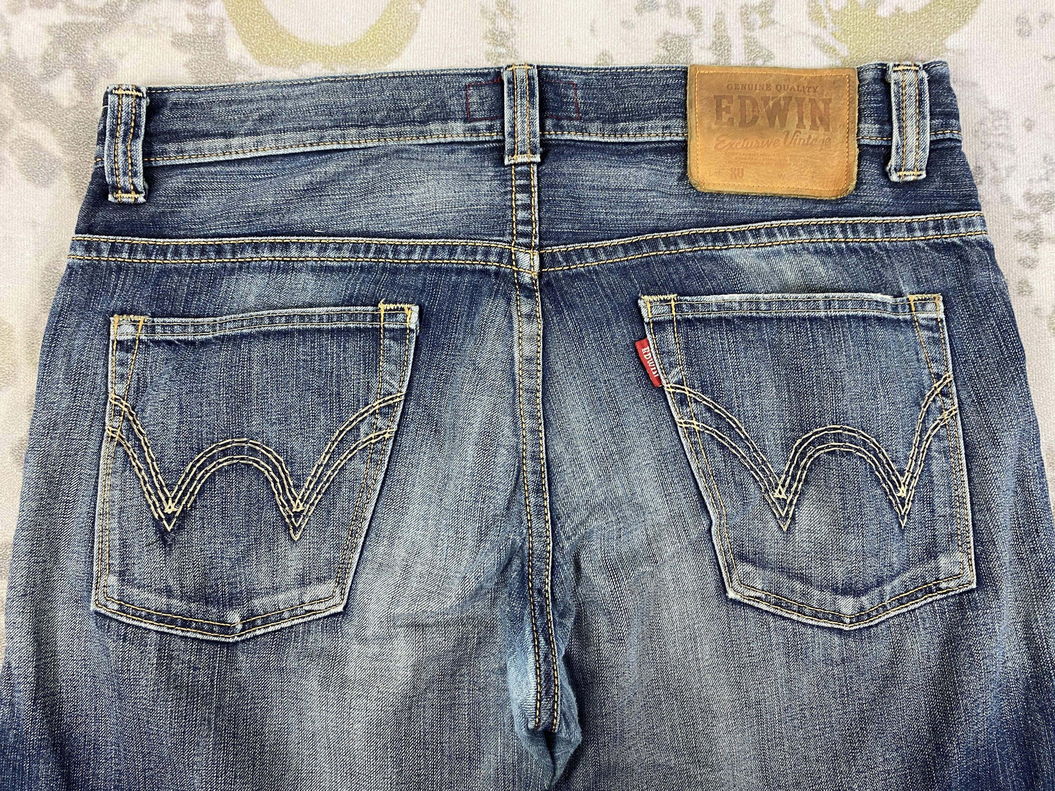 Japanese Brand Faded Blue Vintage Edwin Jeans 40x33.5 Denim- JN3654 Size US 40 / EU 56 - 4 Thumbnail