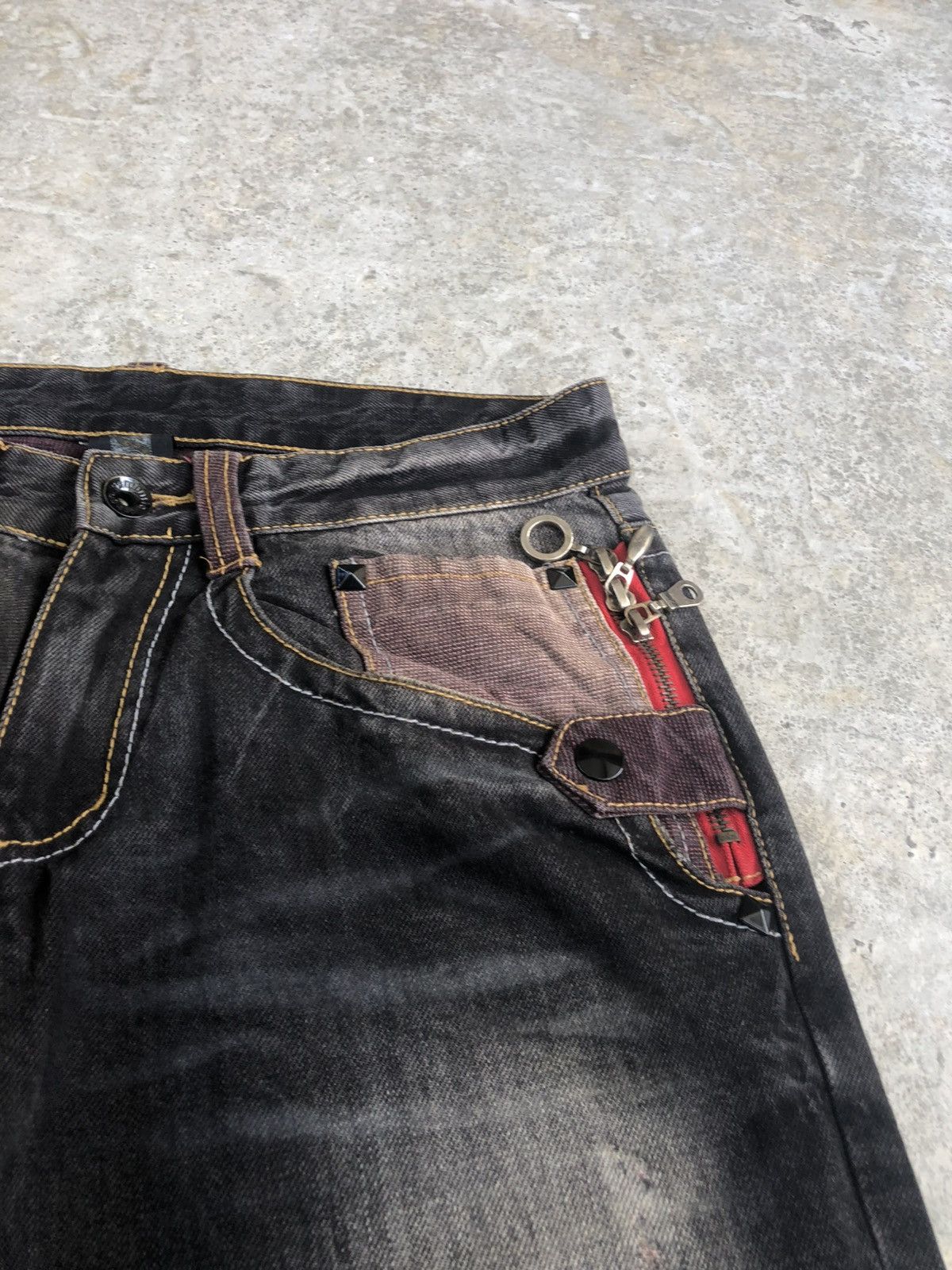 semanticdesign Japanese Semantic Design Flared Jeans Distressed Punk Style Size US 30 / EU 46 - 14 Thumbnail