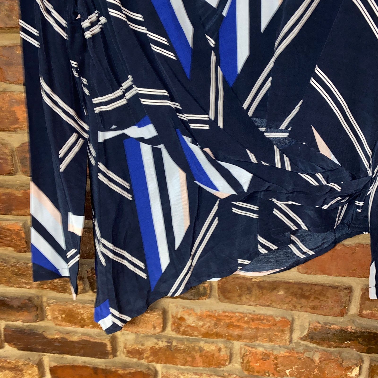 Other NWT Symphony + Notes Asymmetrical Faux-Wrap Blouse Small Size S / US 4 / IT 40 - 3 Thumbnail